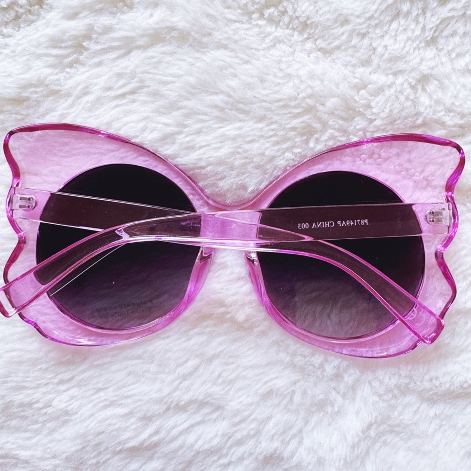 Other Eliza Dark Pink Butterfly-shaped Sunglasses Size ONE SIZE - 13 Thumbnail