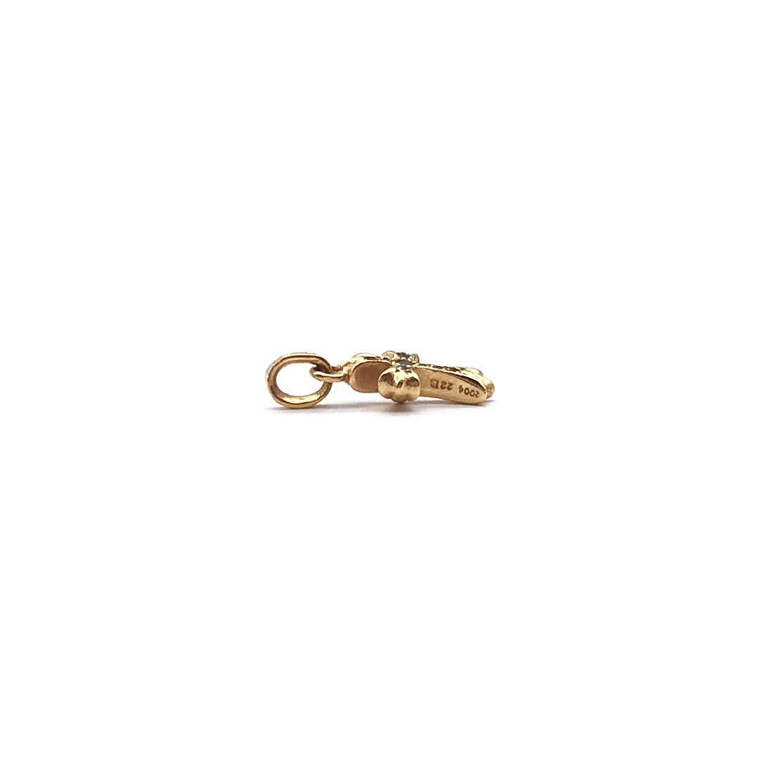 Chrome Hearts Chrome Hearts 22K Gold Emerald Babyfat Cross Charm Pendant Size ONE SIZE - 3 Thumbnail
