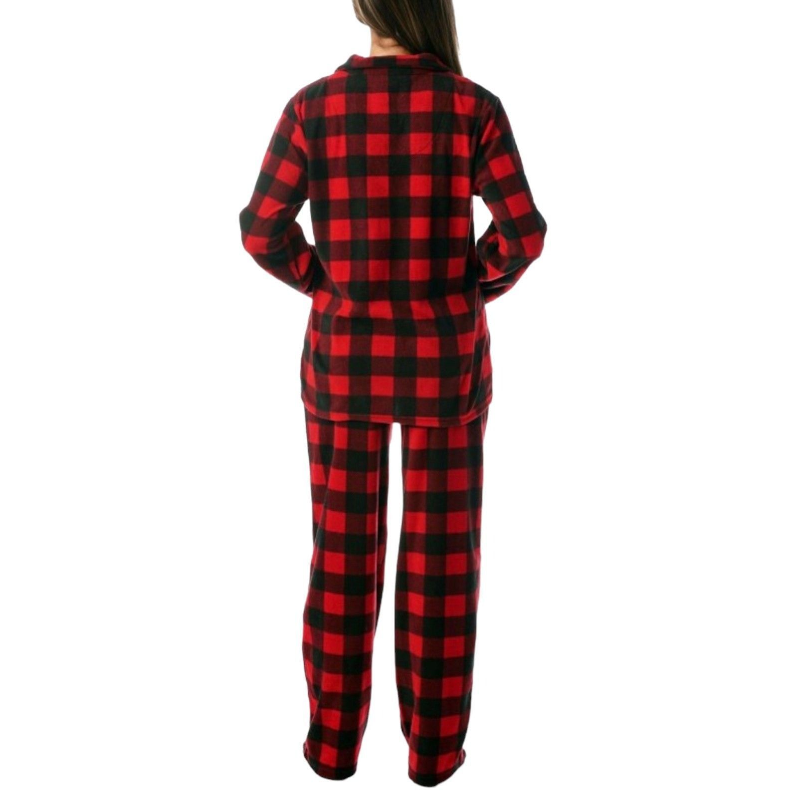 Other Wonder Shop - Women's Red Buffalo Check Flannel Pajama Set - Size ONE SIZE - 2 Thumbnail
