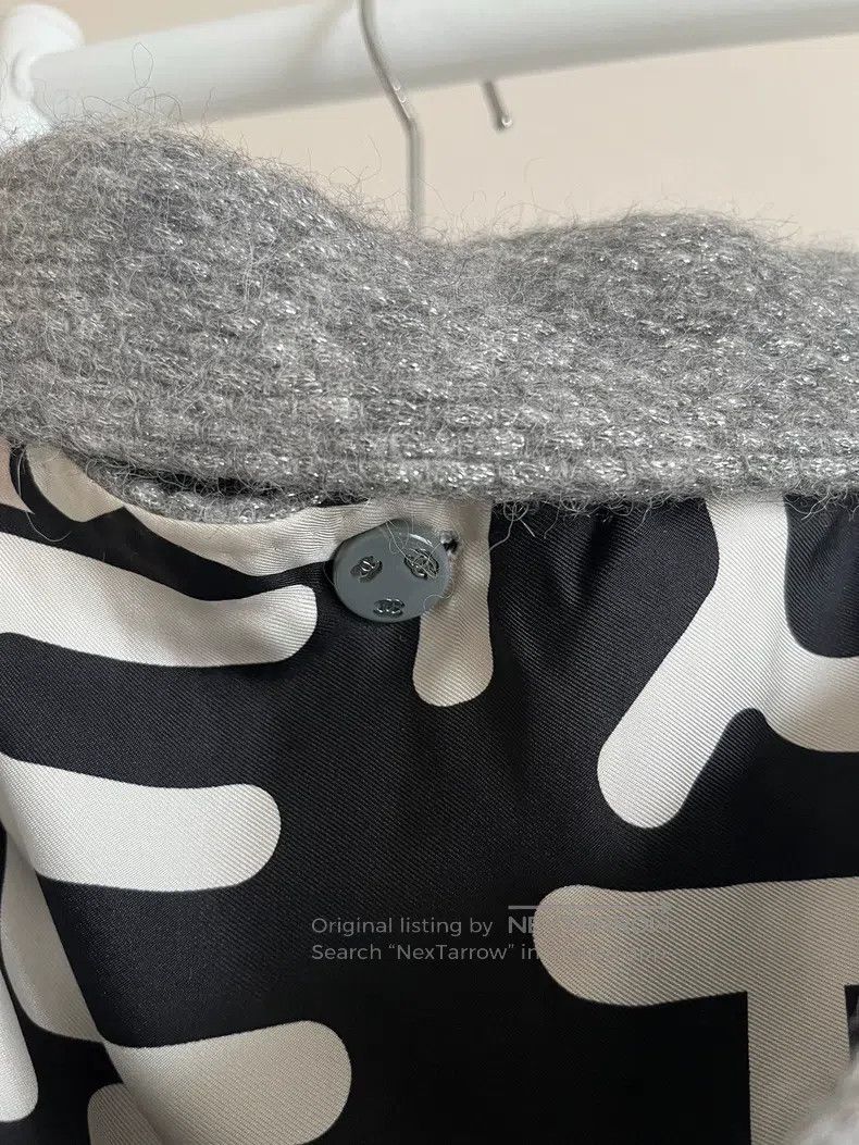 Chanel Chanel Silver Grey Cow Horn Buckle Cashmere Hooded Coat Size M / US 6-8 / IT 42-44 - 6 Thumbnail