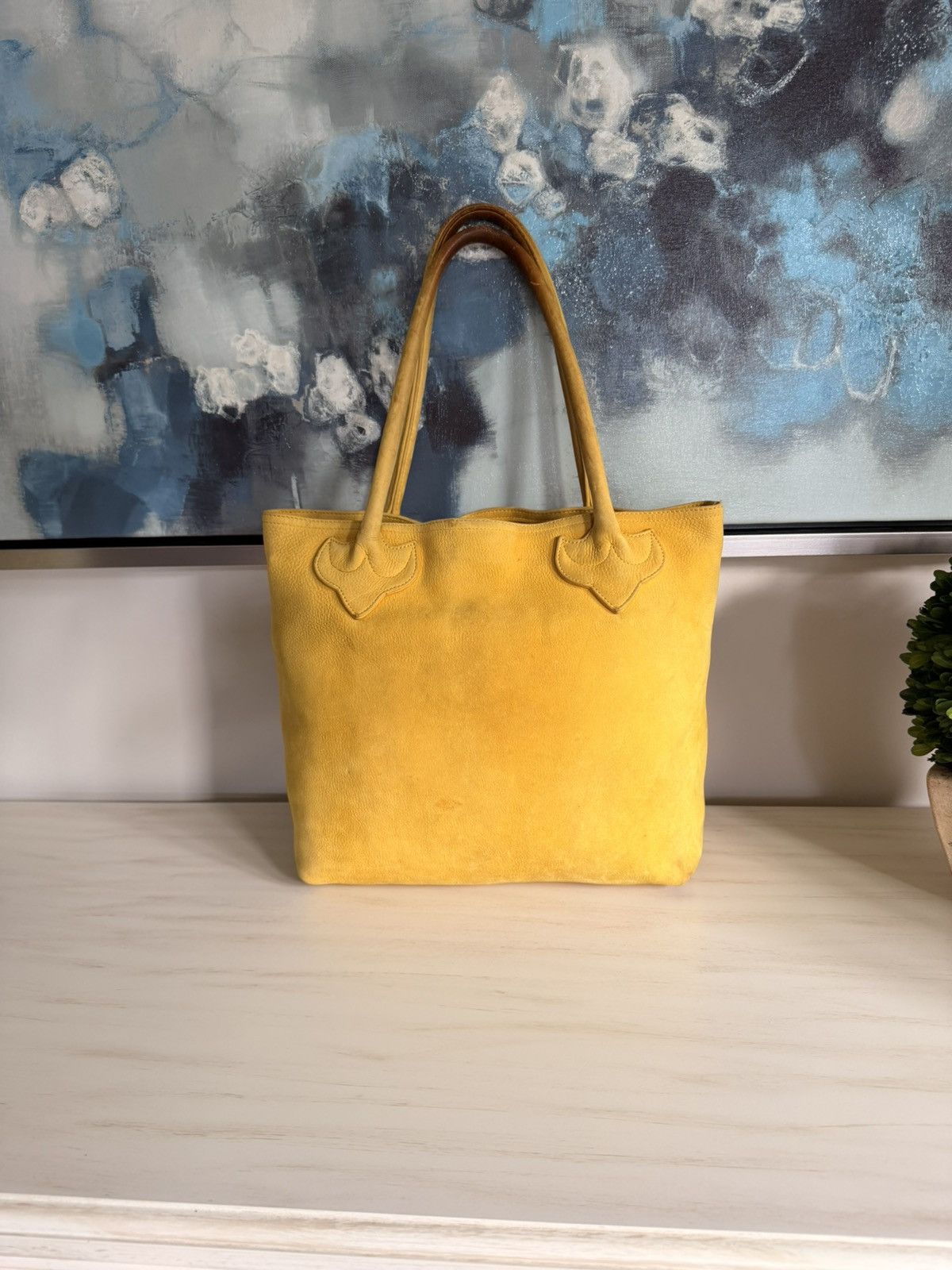 Chrome Hearts Chrome Hearts Yellow Nubuck Cross Patch FS Tote Bag Size ONE SIZE - 8 Thumbnail