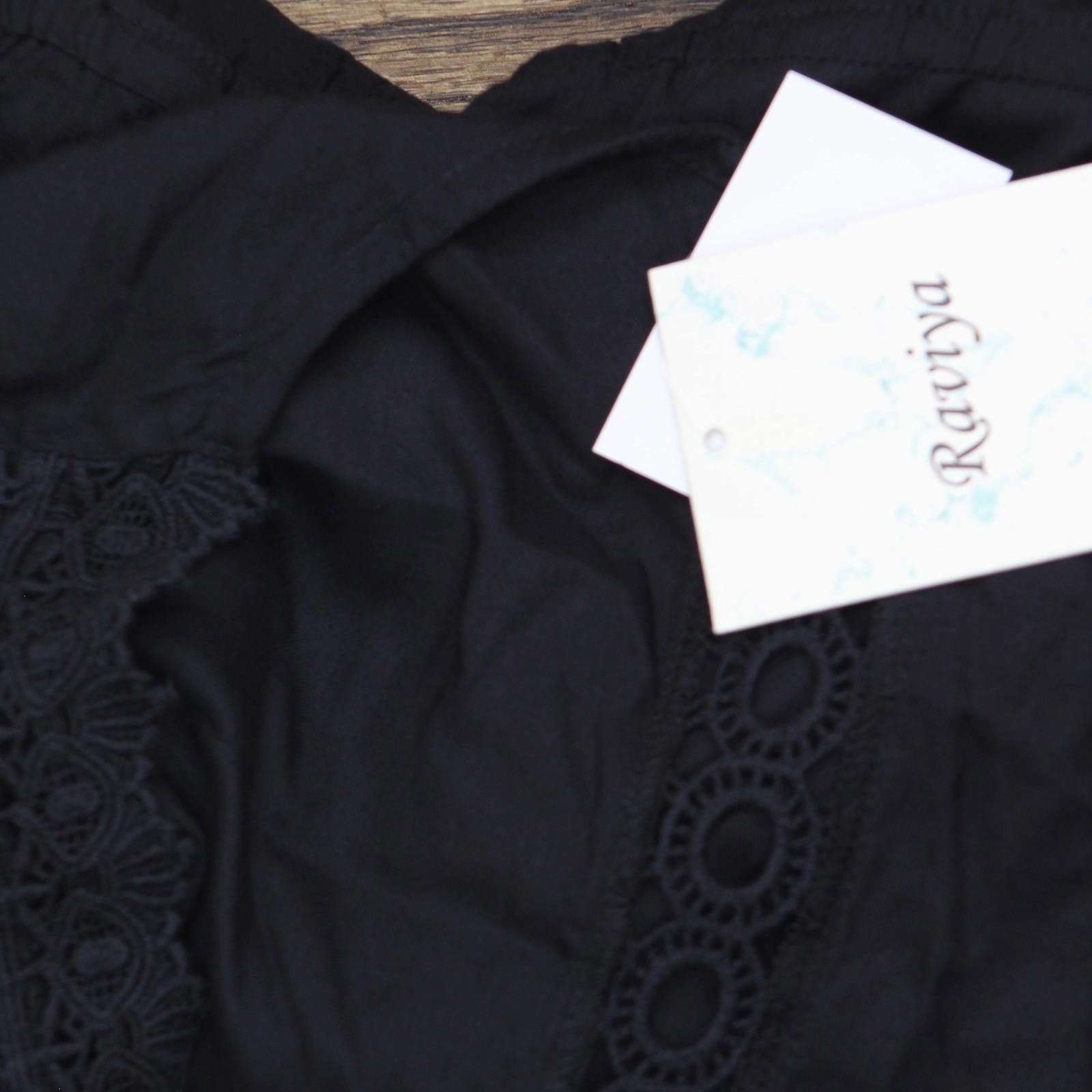 Other Nwt Raviya Size Lace-inset Mini Cover Up 76399x Black 0x Size ONE SIZE - 3 Thumbnail