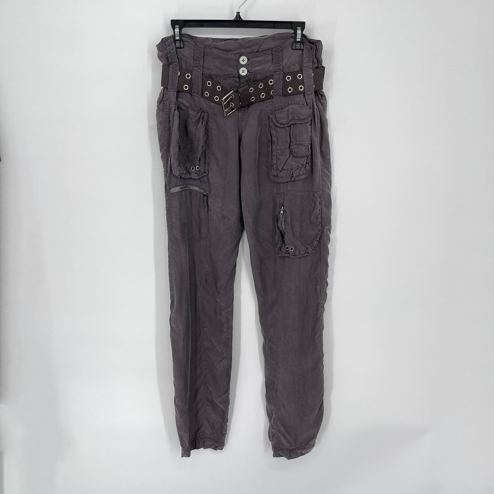 image of Pete & Greta By Johnny Was Y2K Cargo Pants New Size 2 Gray in Grey, Women's