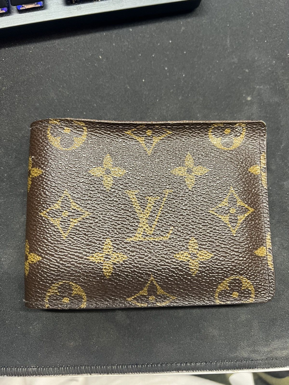 LOUIS VUITTON LV Damier Graphite Portefeiulle Amerigo Used Wallet