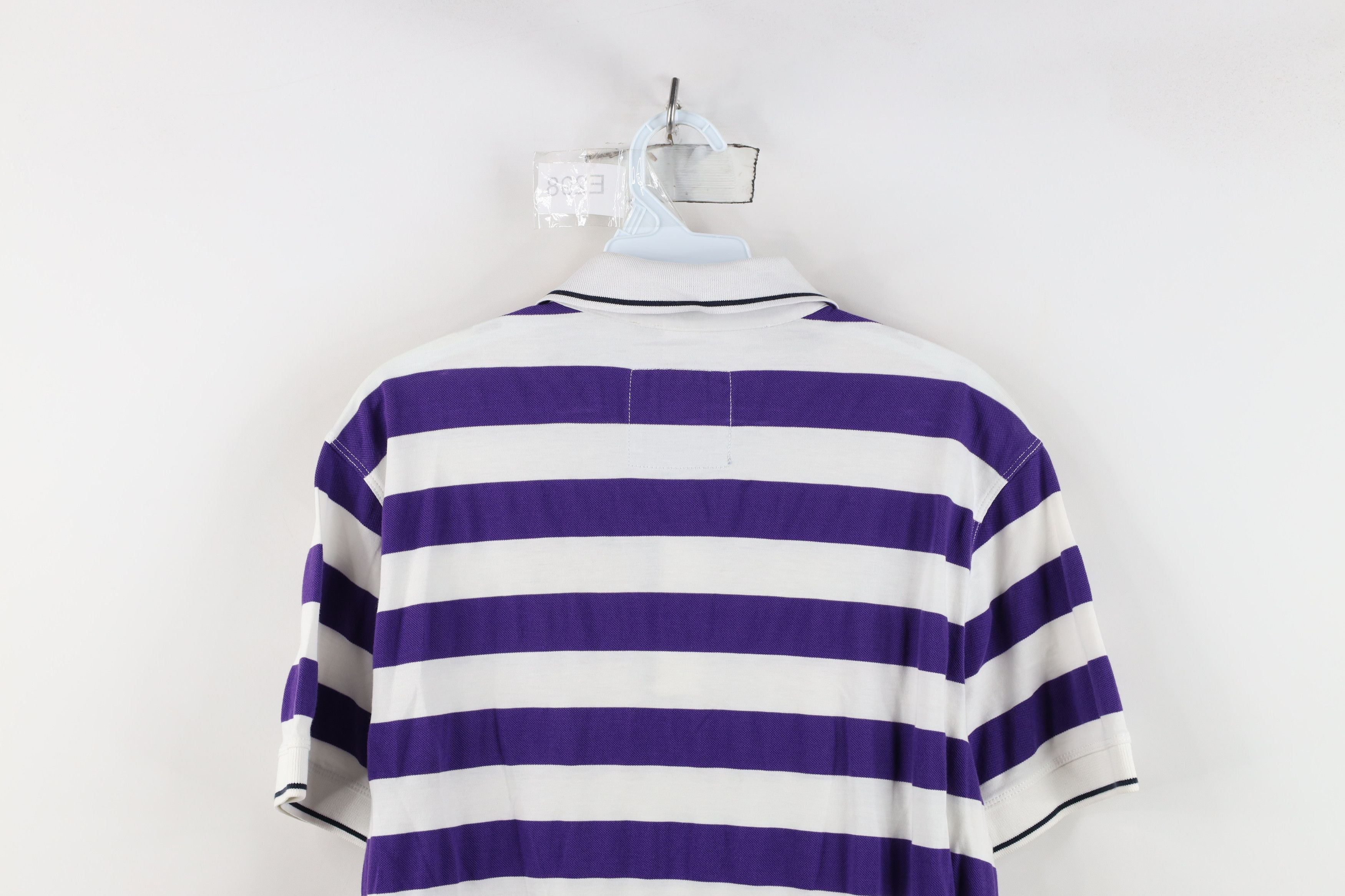 Hugo Boss Hugo Boss Color Block Knit Collared Polo Shirt Purple White Size US L / EU 52-54 / 3 - 13 Thumbnail