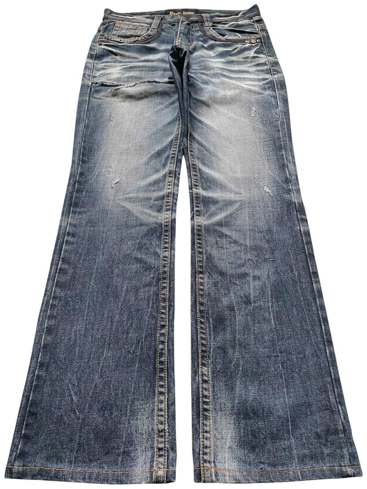 Japanese Brand Vintage Japanese Brand Clawmark Distressed Bootcut Jeans Size US 30 / EU 46 - 1 Thumbnail