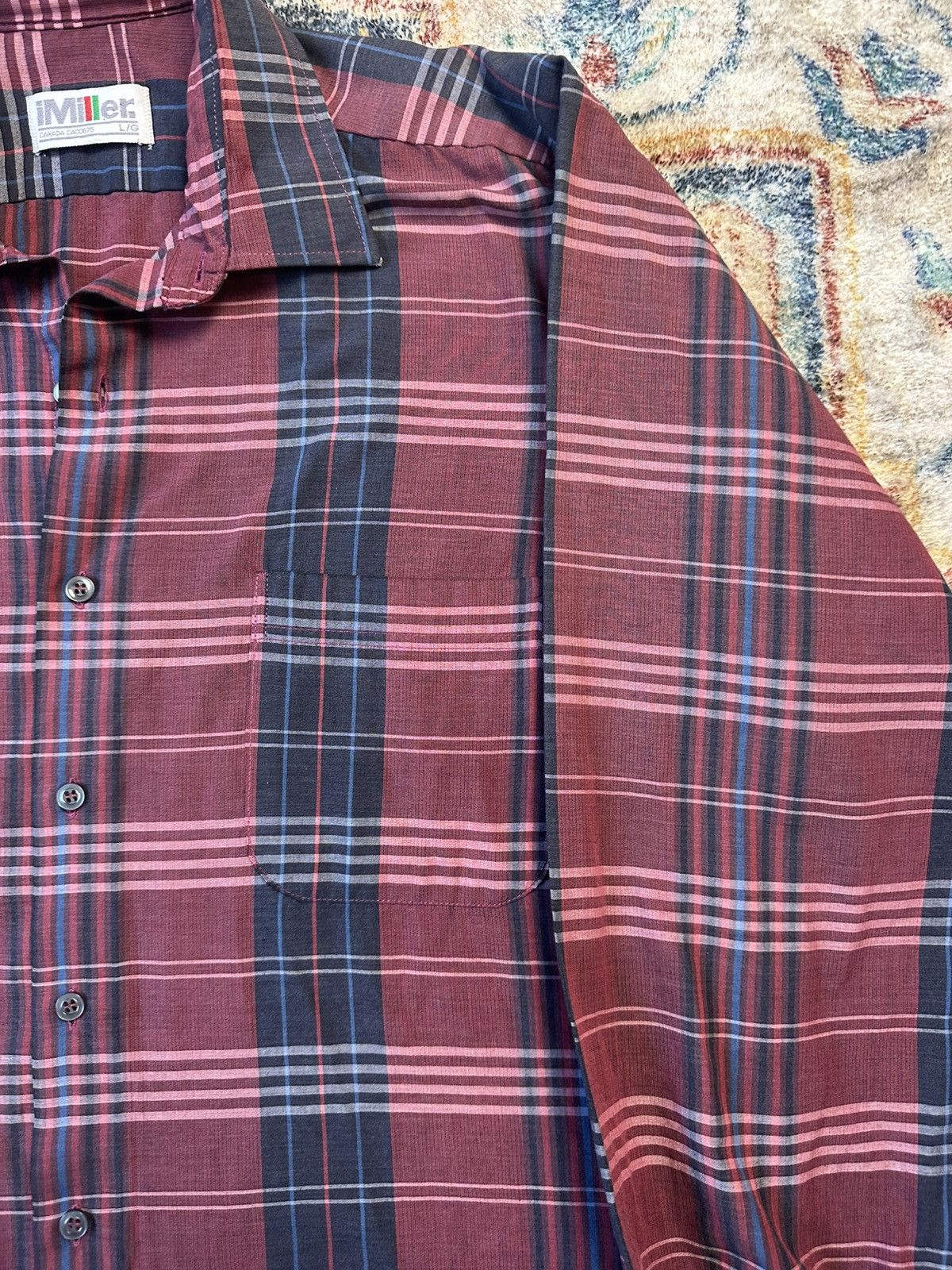 Vintage Vintage 80s Miller Plaid Button-up Shirt Large Size US L / EU 52-54 / 3 - 4 Thumbnail