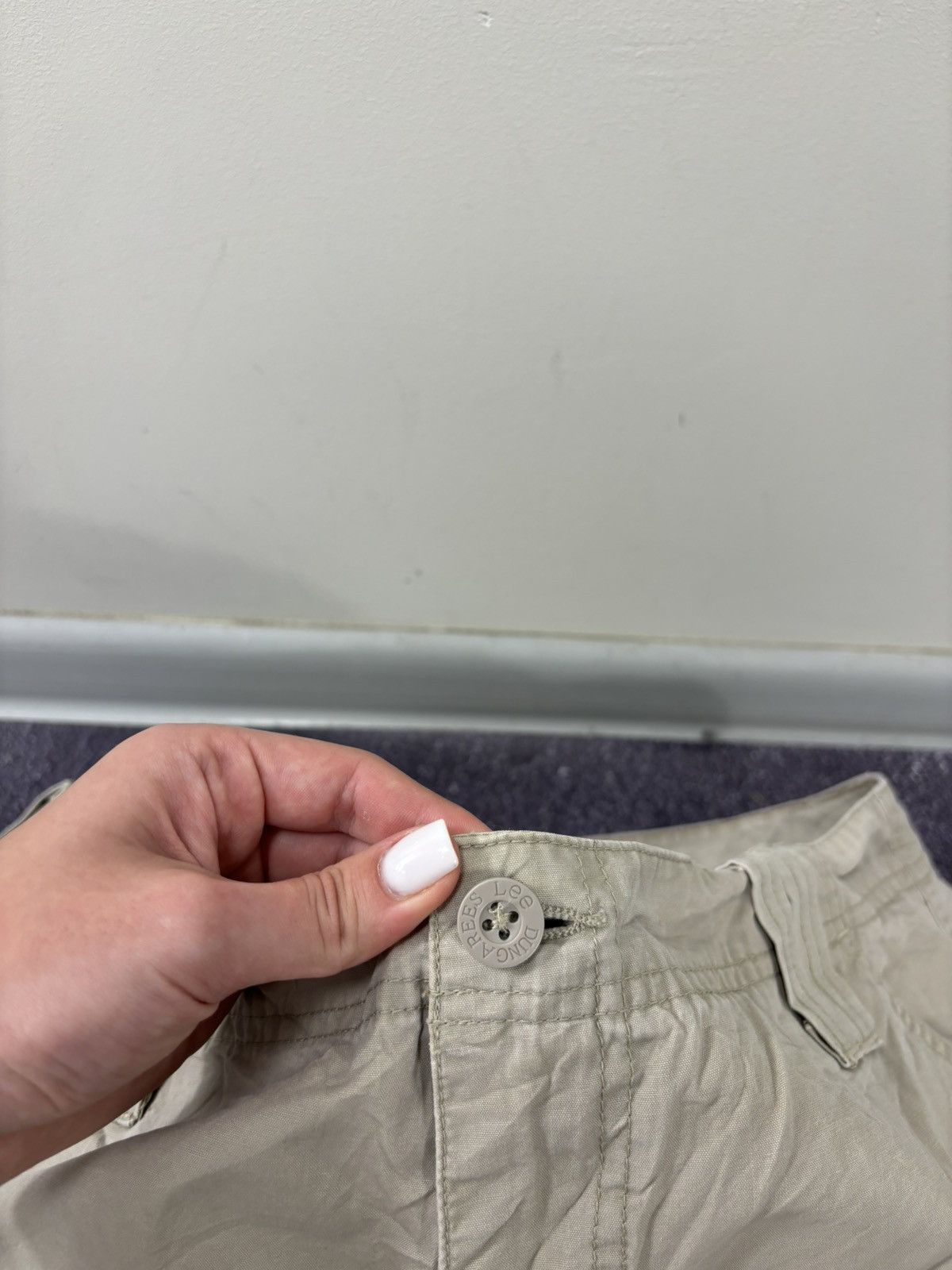 Lee Vintage Lee Dungarees Y2K Beige Work Hype Baggy Cargo Shorts Size US 36 / EU 52 - 10 Thumbnail
