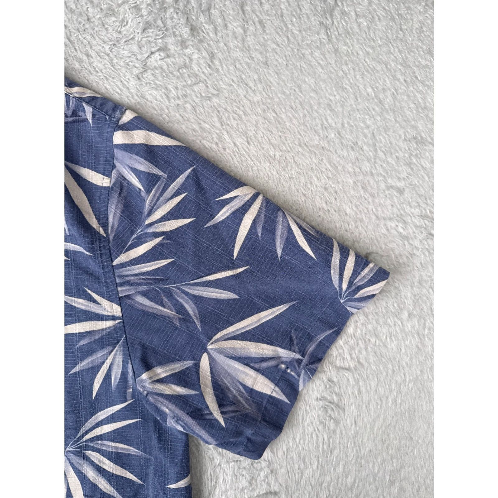 Vintage Jamaica Jaxx Shirt Men 2XL Blue Floral Leaf Hawaiian 100% Silk Button Up Size US XXL / EU 58 / 5 - 2 Thumbnail