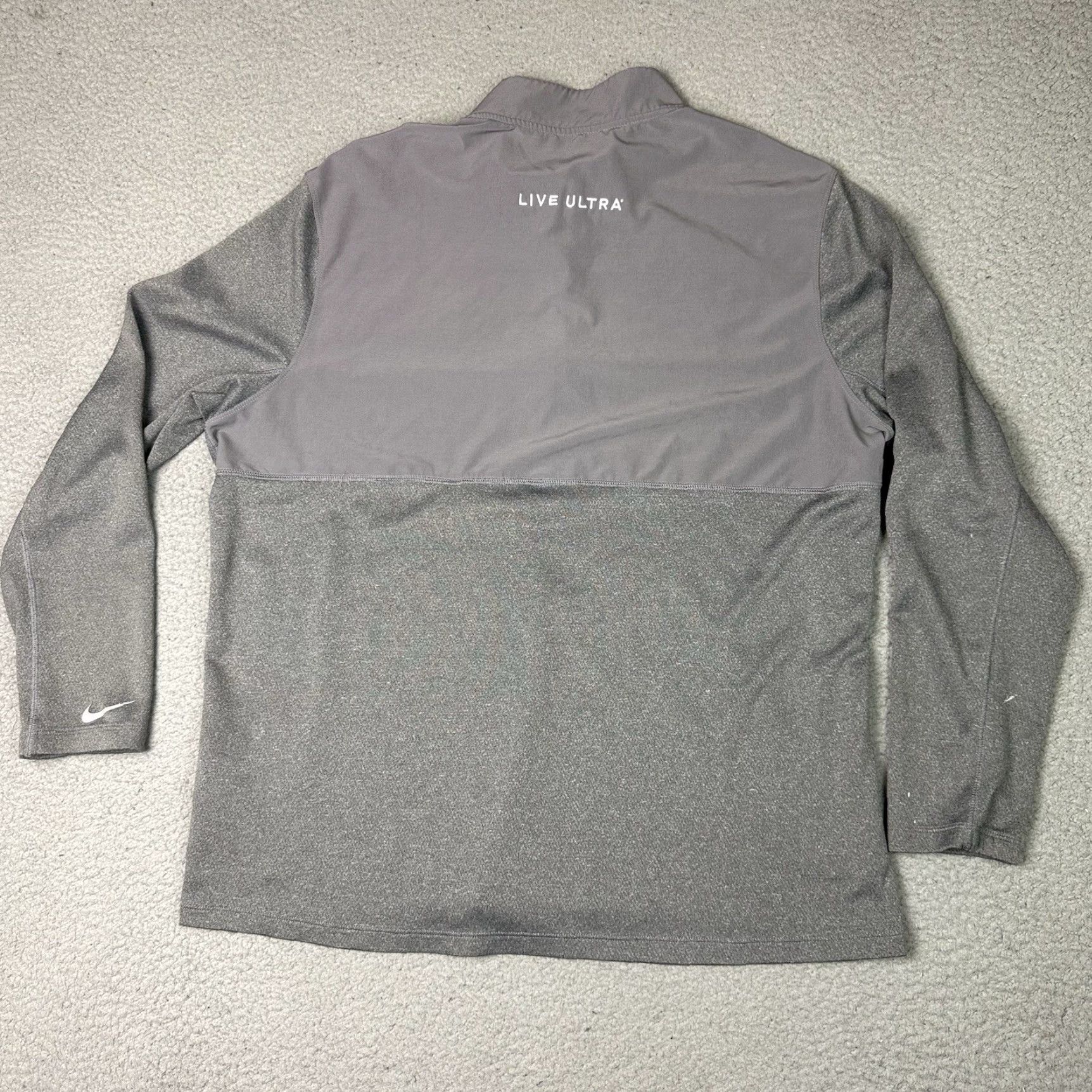 Nike VINTAGE Nike Golf Dri-Fit Shirt Mens XL Gray 1/4 Zip Pullover Performance Mock Neck 1/4 Zip Moisture Wicking Outdoor Sports Mens Size US XL / EU 56 / 4 - 6 Thumbnail