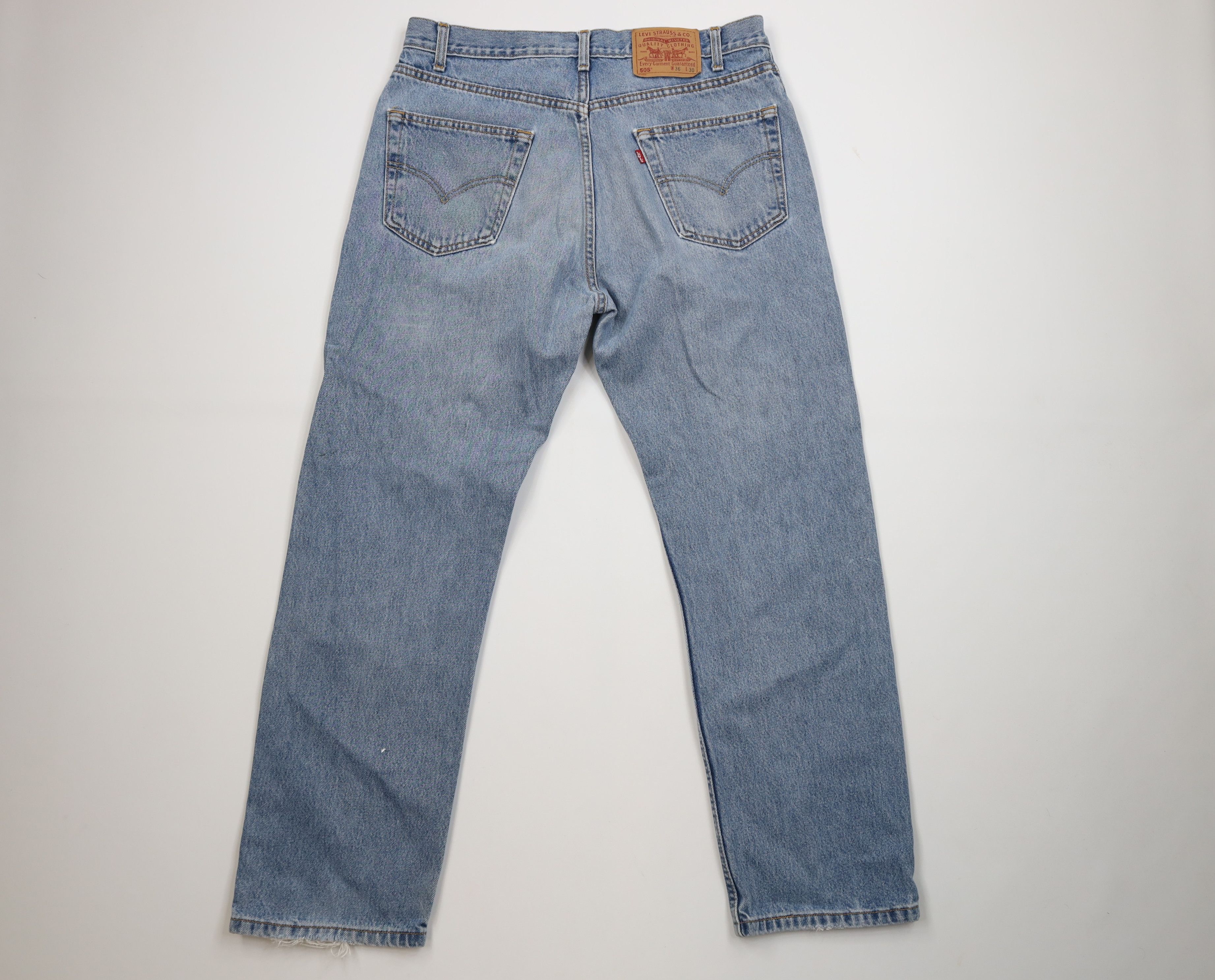 Levi's Vintage Y2K 2002 Levis 505 Regular Straight Leg Denim Jeans Size US 36 / EU 52 - 11 Thumbnail