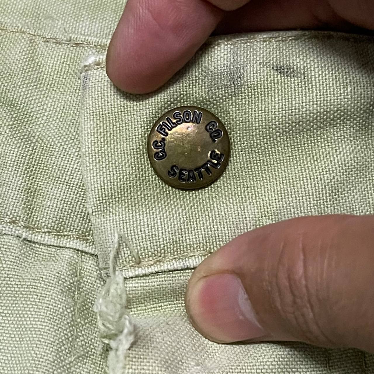 Filson Vintage 90's C.C. Filson Flared Canvas Pants Rare 🔥 Size US 33 - 11 Thumbnail