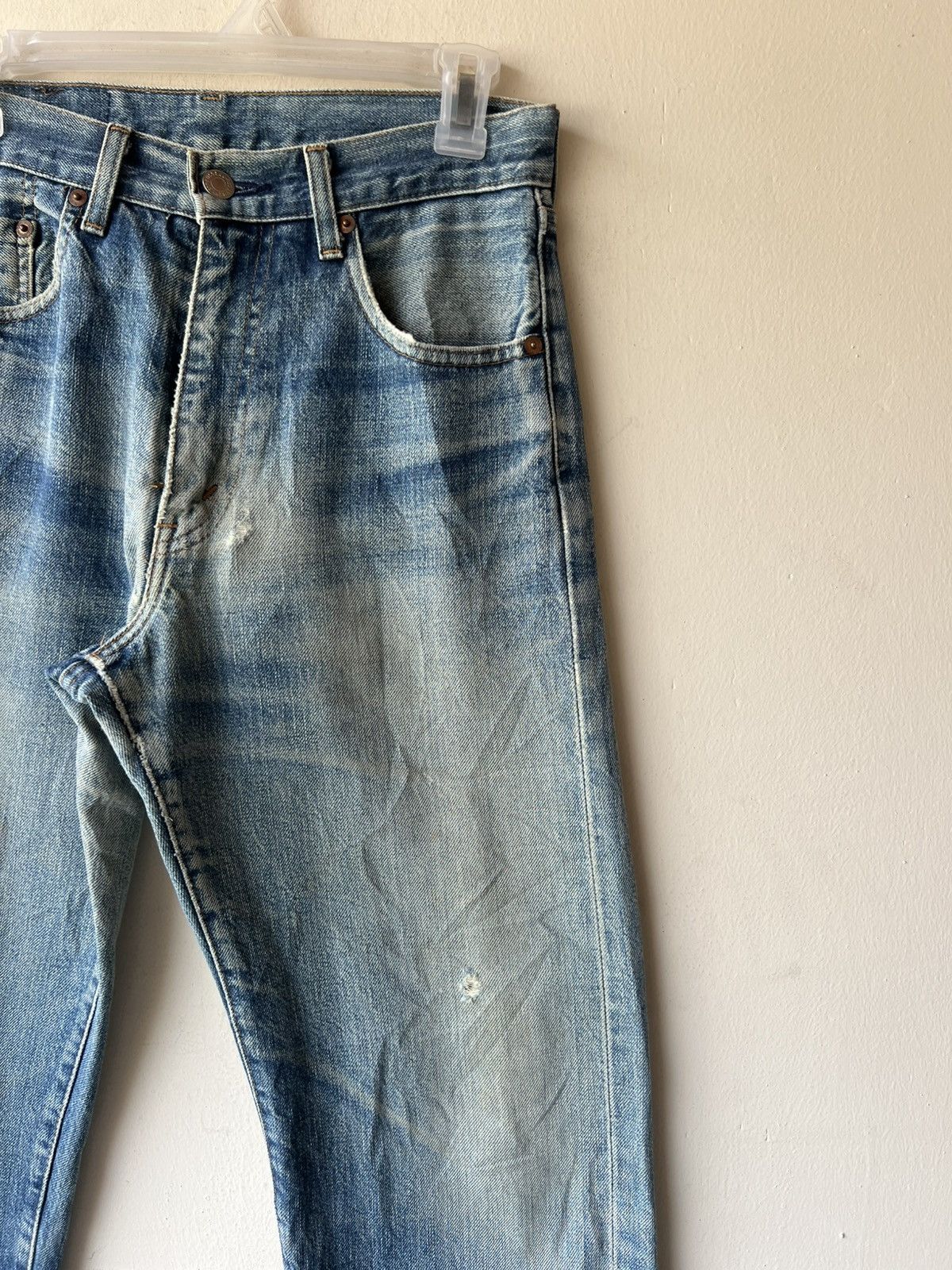 Levi's 90s Levi’s 502 XX Big E Aging Distress Denim Selvedge Jeans Size US 29 - 12 Thumbnail