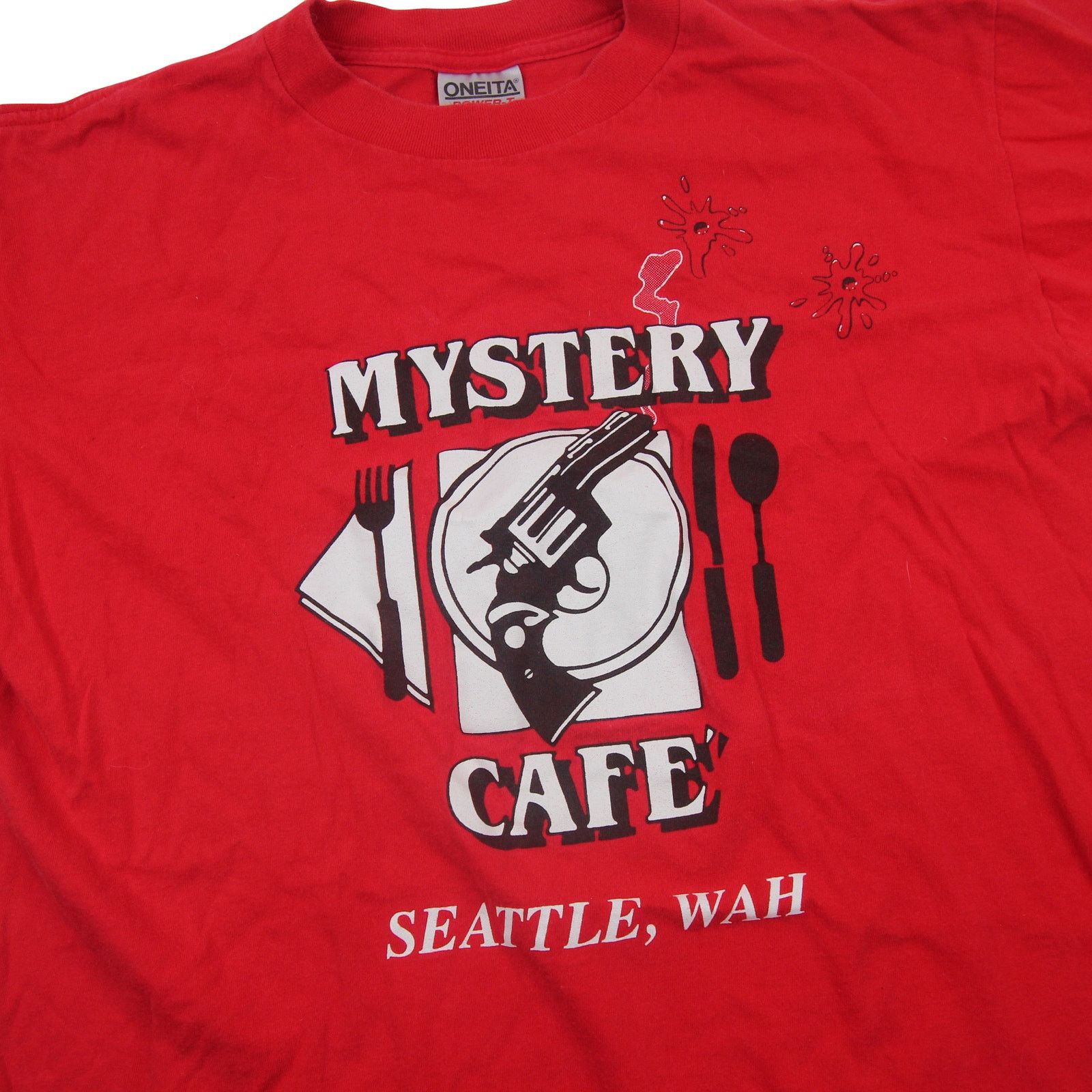 Vintage Vintage Mystery Cafe of Seattle Graphic T Shirt Size US L / EU 52-54 / 3 - 2 Thumbnail