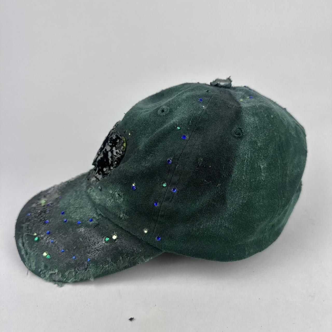 Other ASTROBOI* '818' Green Rhinestone Resin Hat Size ONE SIZE - 4 Thumbnail
