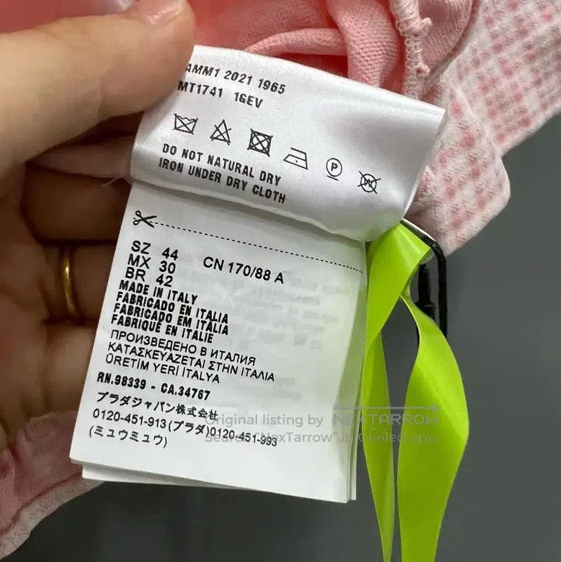 Miu Miu Miu Miu Pink Cropped Short Sleeve T-Shirt . Size XXS / US 00 / IT 34 - 5 Thumbnail