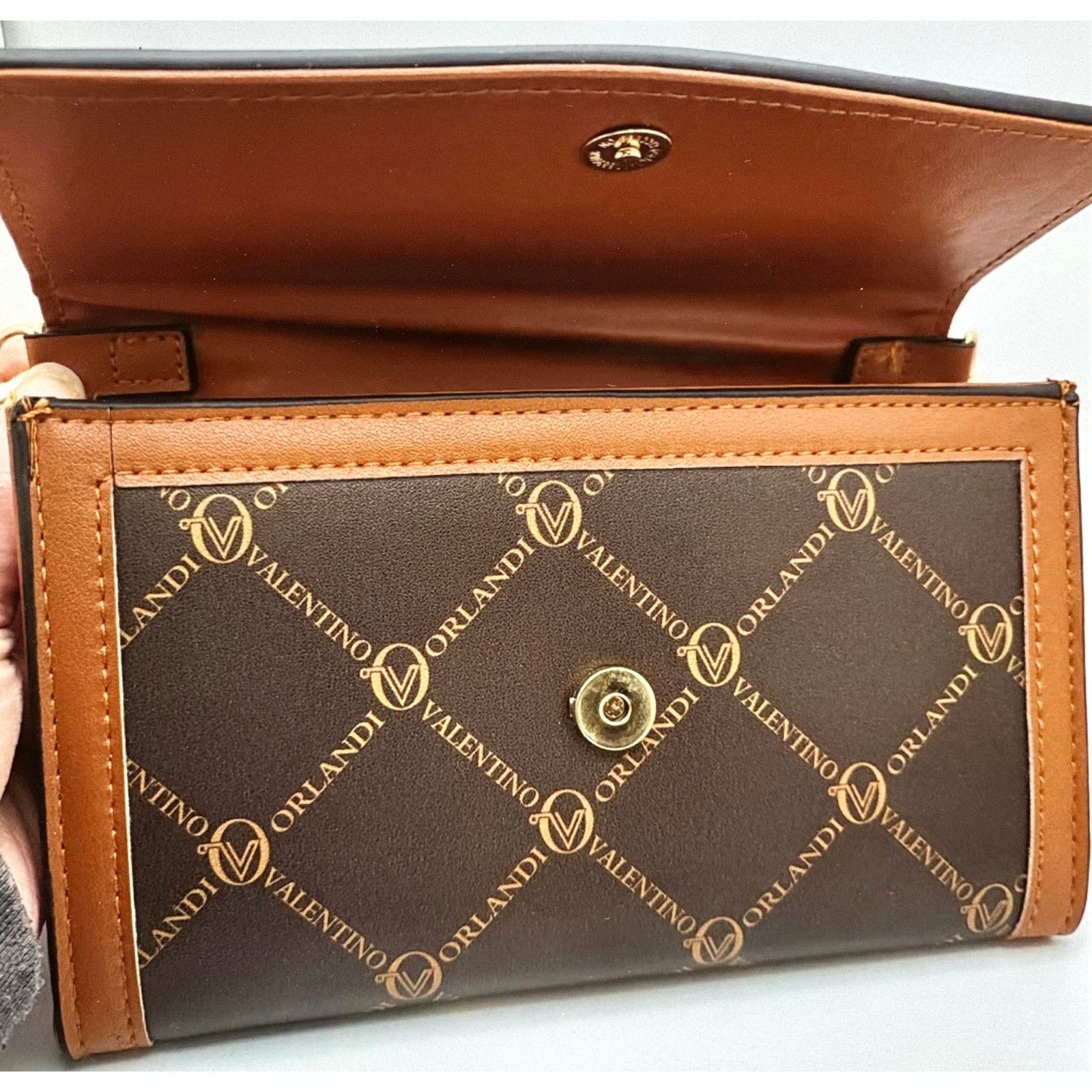 Other Valentino Orlandi Crossbody Logo Adjustable Bag Brown Size ONE SIZE - 4 Thumbnail