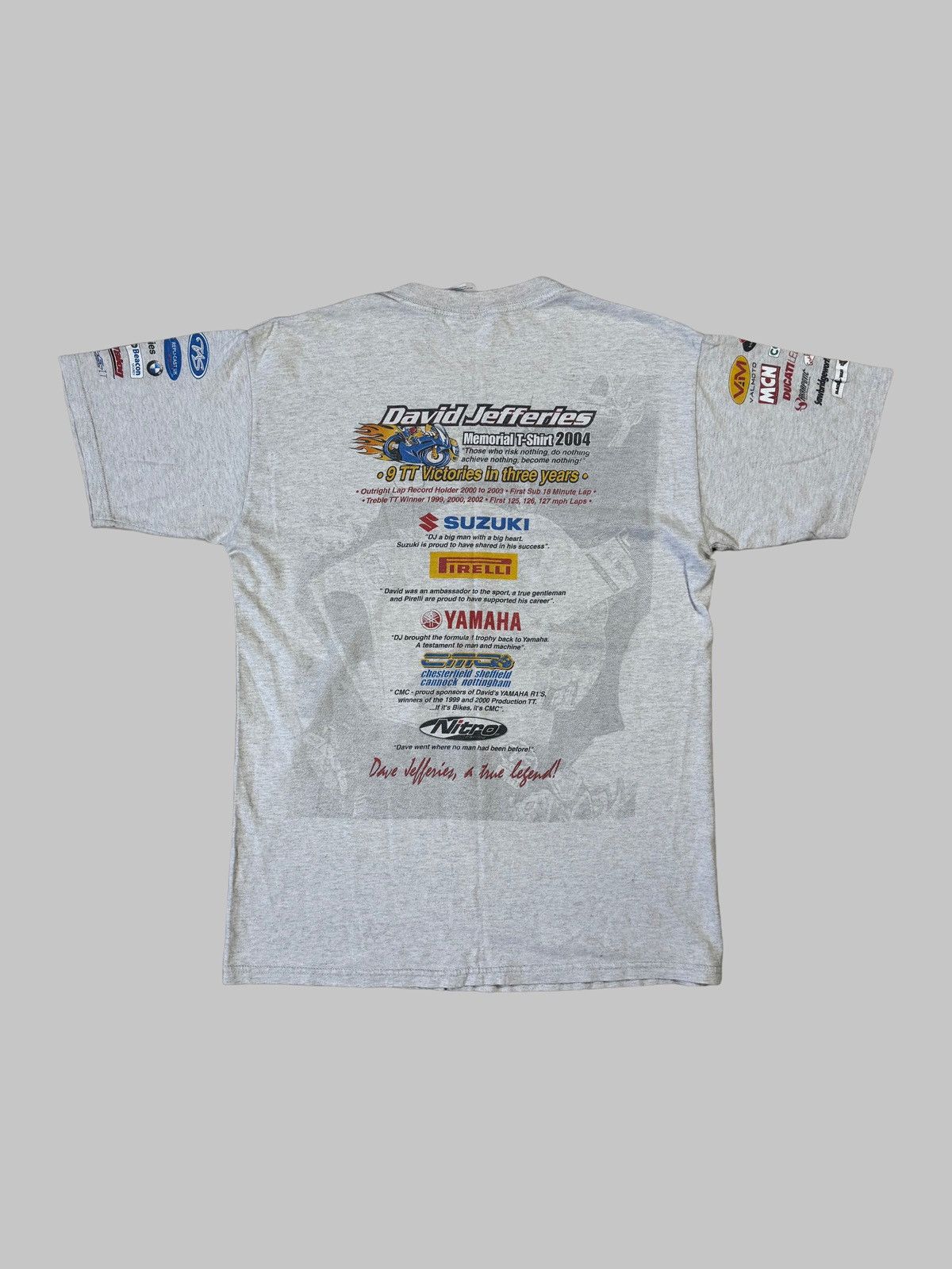 Vintage Vintage 2004 David Jefferies Suzuki GSX R1000 Memorial Tee Size US M / EU 48-50 / 2 - 2 Thumbnail