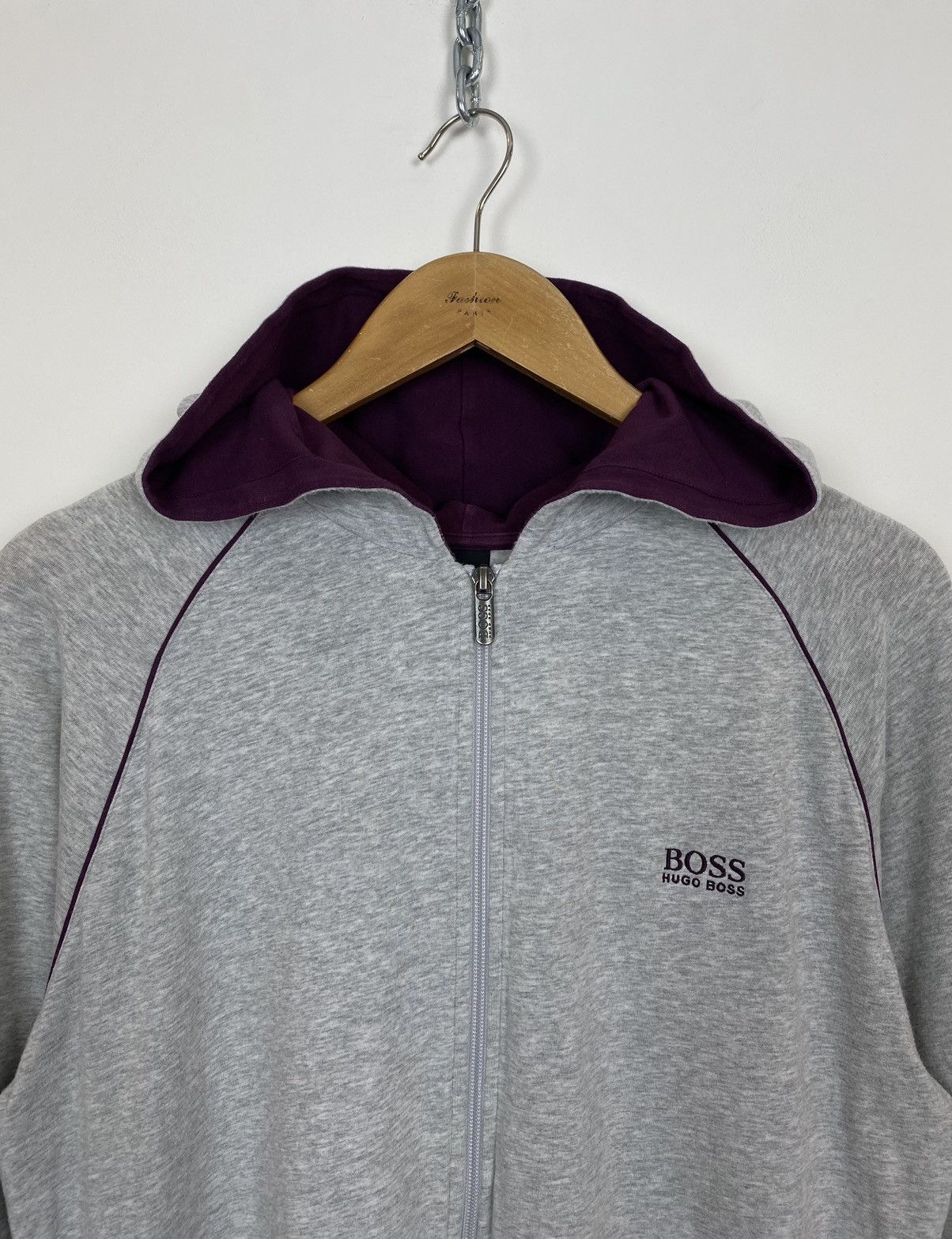 Hugo Boss Hugo Boss Full Zip Cotton Jacket Men's Size Medium Grey Size US M / EU 48-50 / 2 - 2 Thumbnail
