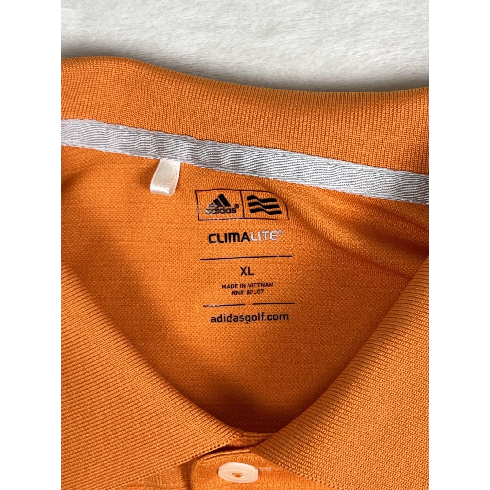Adidas Adidas Climalite Polo Shirt Mens XL Orange Golf Moisture Wic Size US XL / EU 56 / 4 - 3 Thumbnail