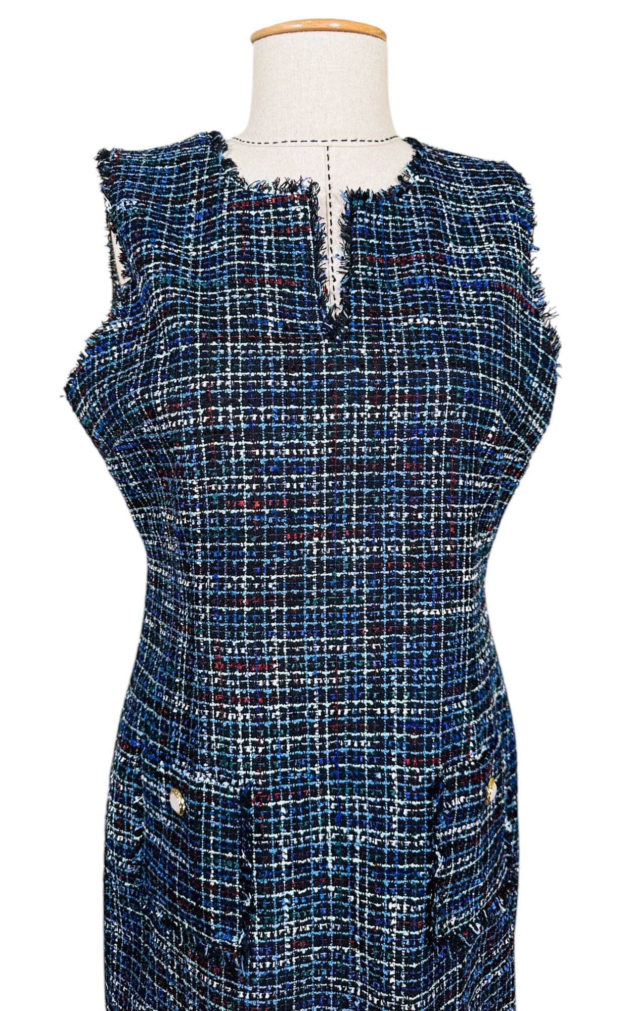 Karl Lagerfeld Tweed Midi Dress Size M / US 6-8 / IT 42-44 - 2 Thumbnail