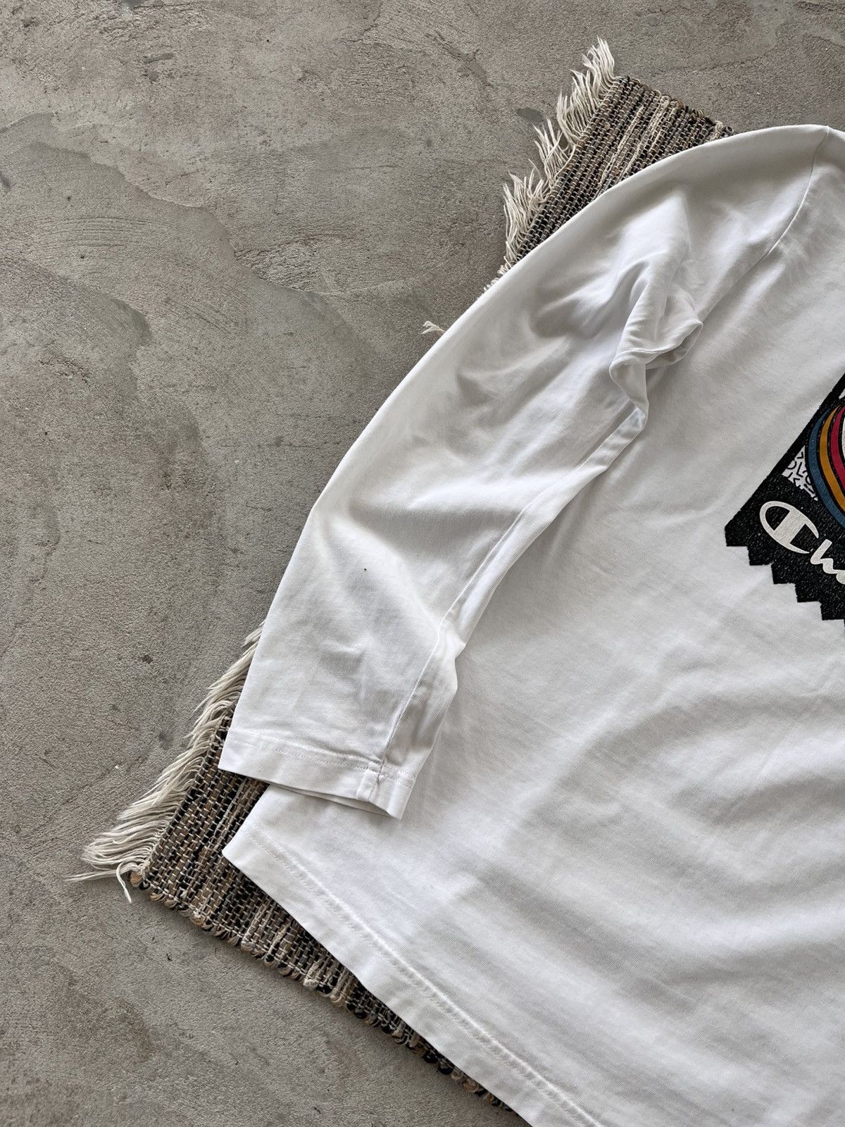 Champion × Vintage Vintage Champion Longsleeve Tshirt White Logo Blank tee Y2K Size US S / EU 44-46 / 1 - 13 Thumbnail