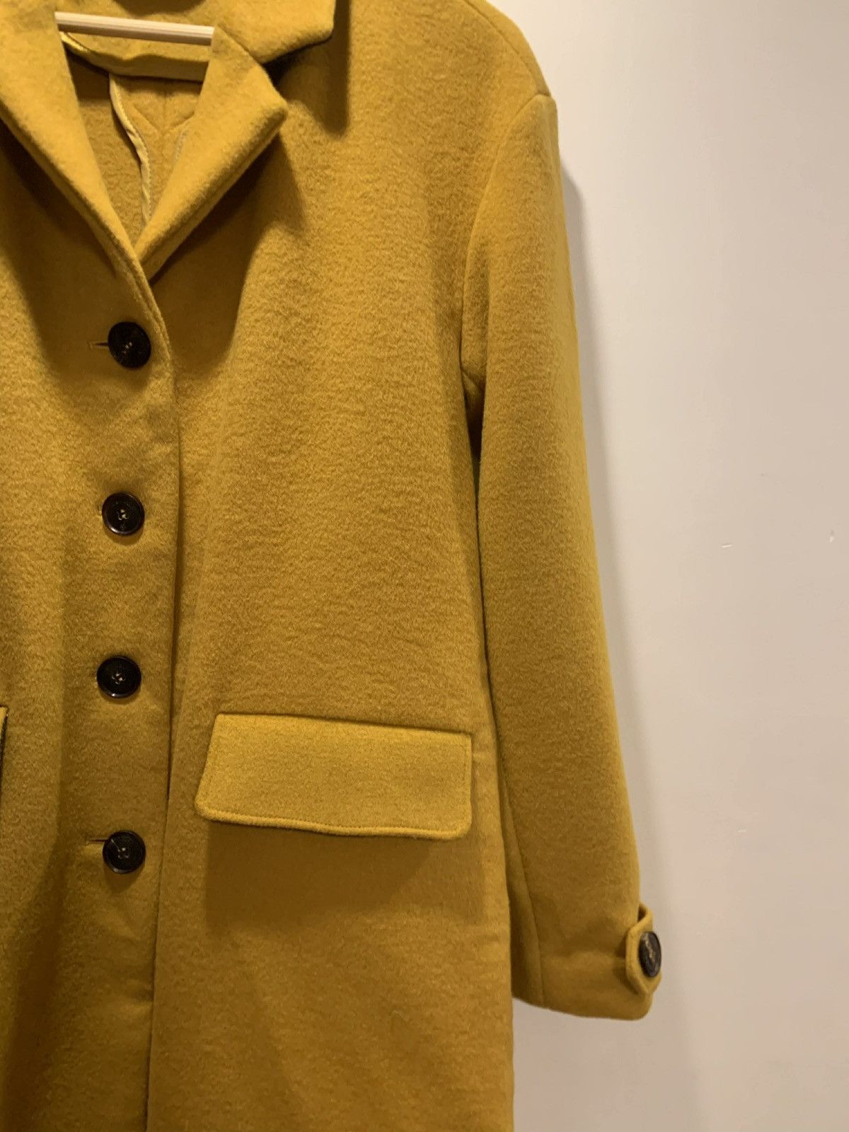 Burberry Burberry Brit "Mustard" Cashmere Wool PeaCoat Size M / US 6-8 / IT 42-44 - 3 Thumbnail