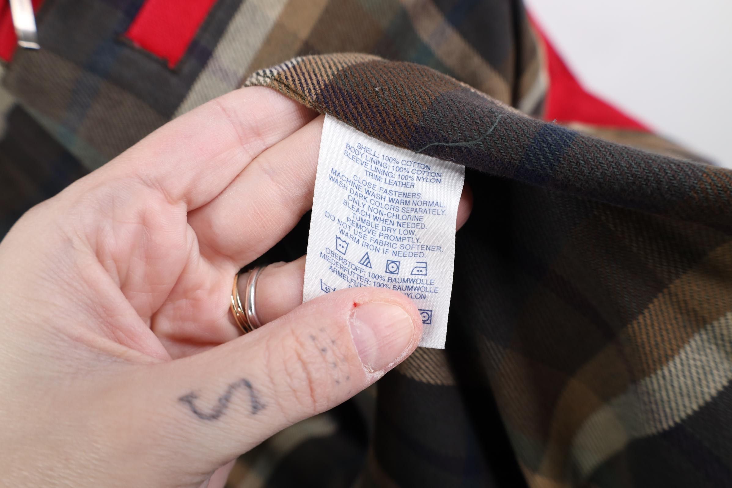 Lands' End Vintage 90s Lands End Collar Flannel Lined Chore Barn Jacket Size M / US 6-8 / IT 42-44 - 12 Thumbnail