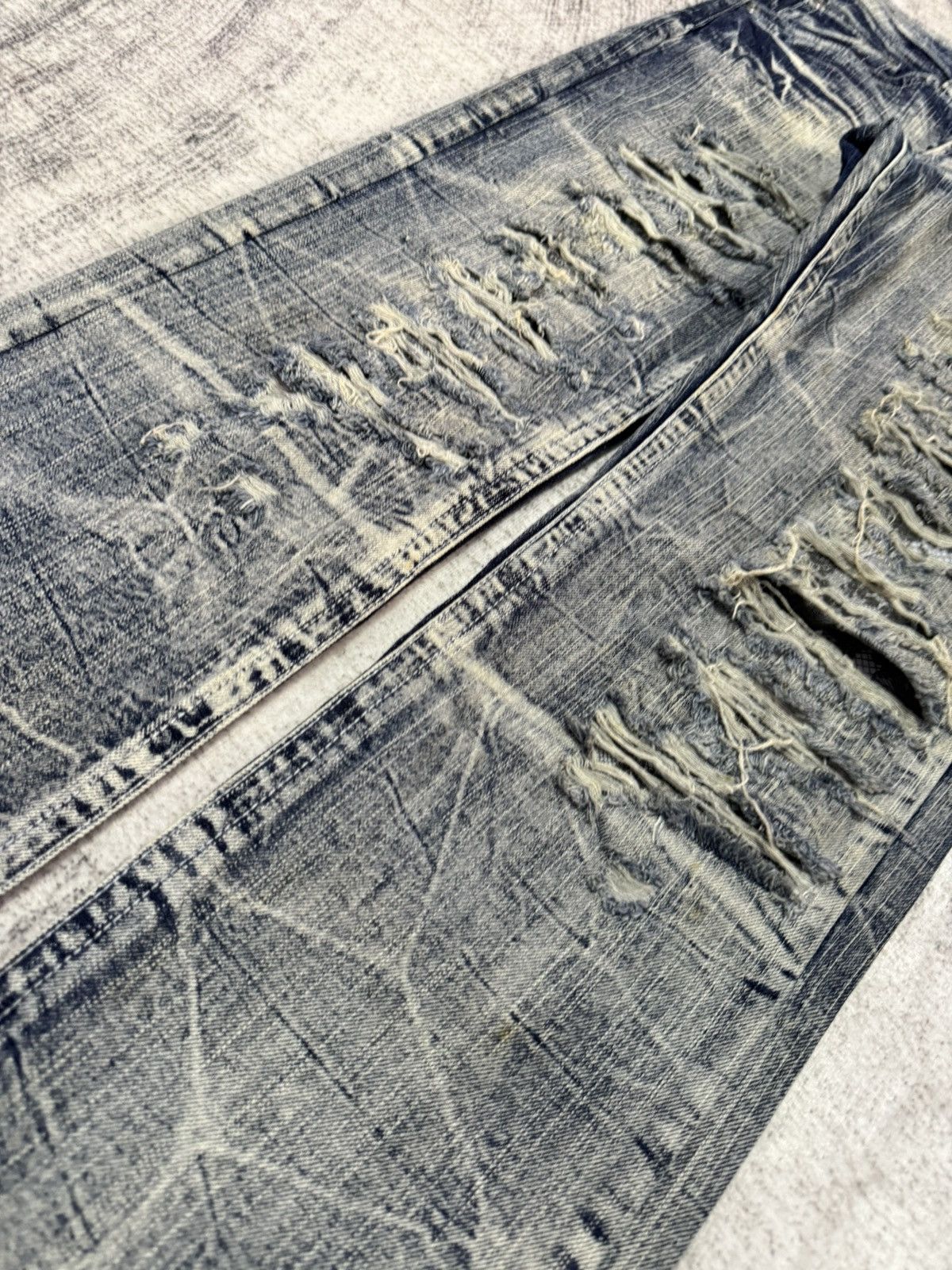 Hysteric Glamour × Japanese Brand The Vintage Standard Acid Wash Destroy Jeans Size US 29 - 6 Thumbnail