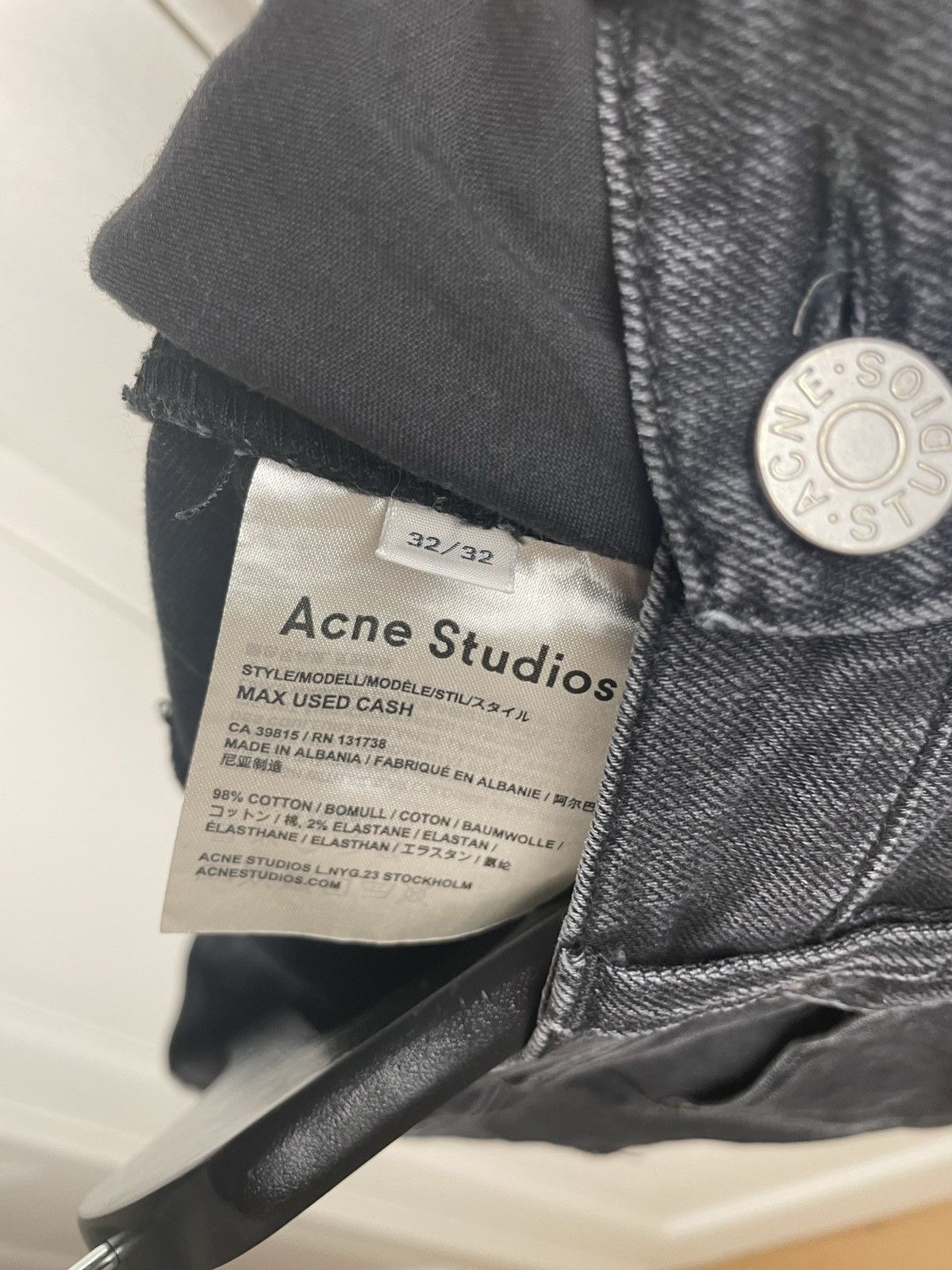 Acne Studios Acne Studios denim jeans grey/black max used cash Size US 32 / EU 48 - 7 Thumbnail