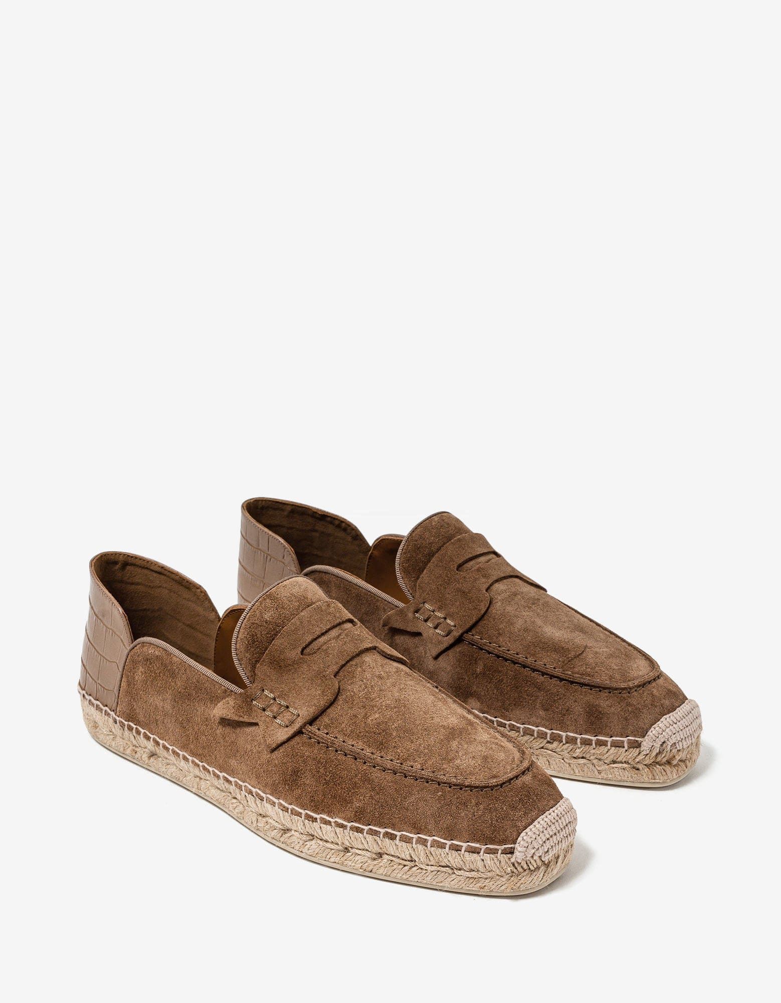 image of Christian Louboutin Paquepapa No Back Brown Espadrilles Shoes, Men's (Size 9)