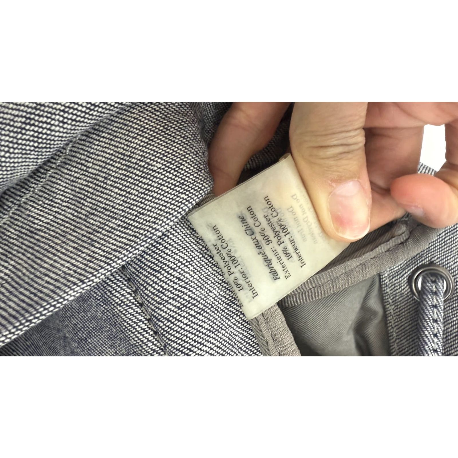 Everlane Everlane Backpack Mens Gray Cotton Drawstring Flap Pocket Casual Canvas Bag Size ONE SIZE - 6 Thumbnail