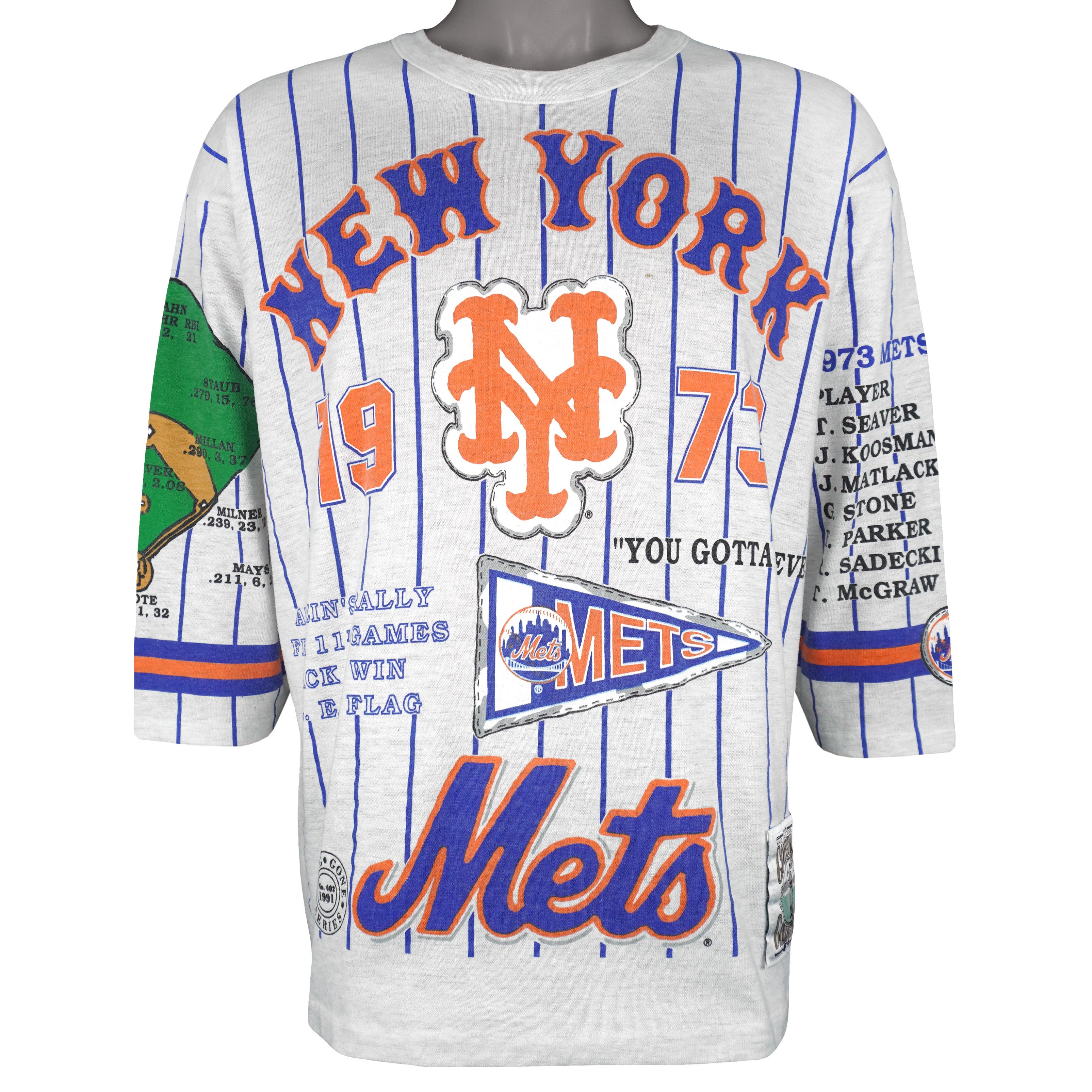 MLB Long Gone New York Mets Baseball Jersey 1991 Size US XL / EU 56 / 4 - 1 Thumbnail