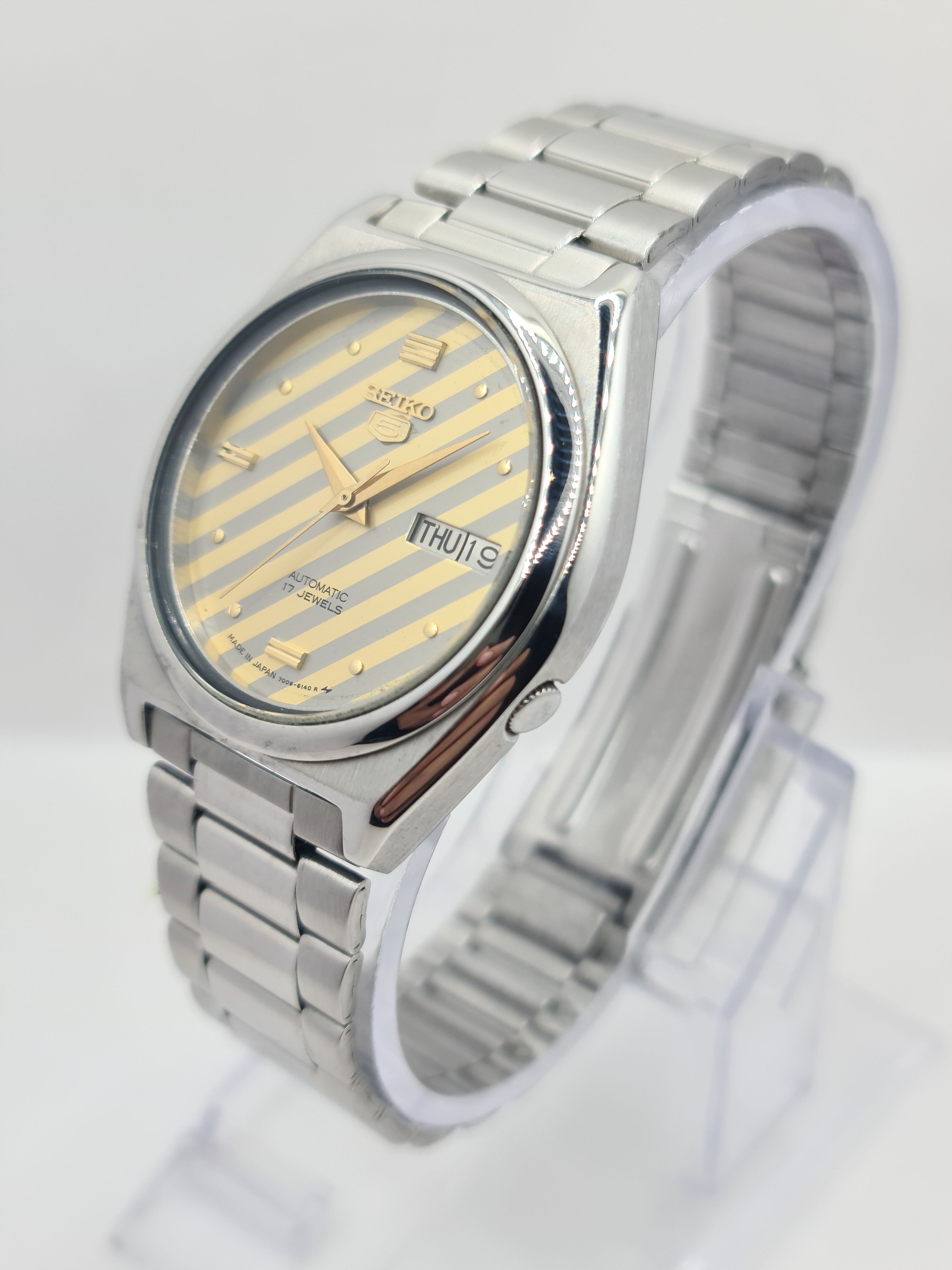 Seiko Automatic 7009 Vintage 36mm Golden Dial Watch