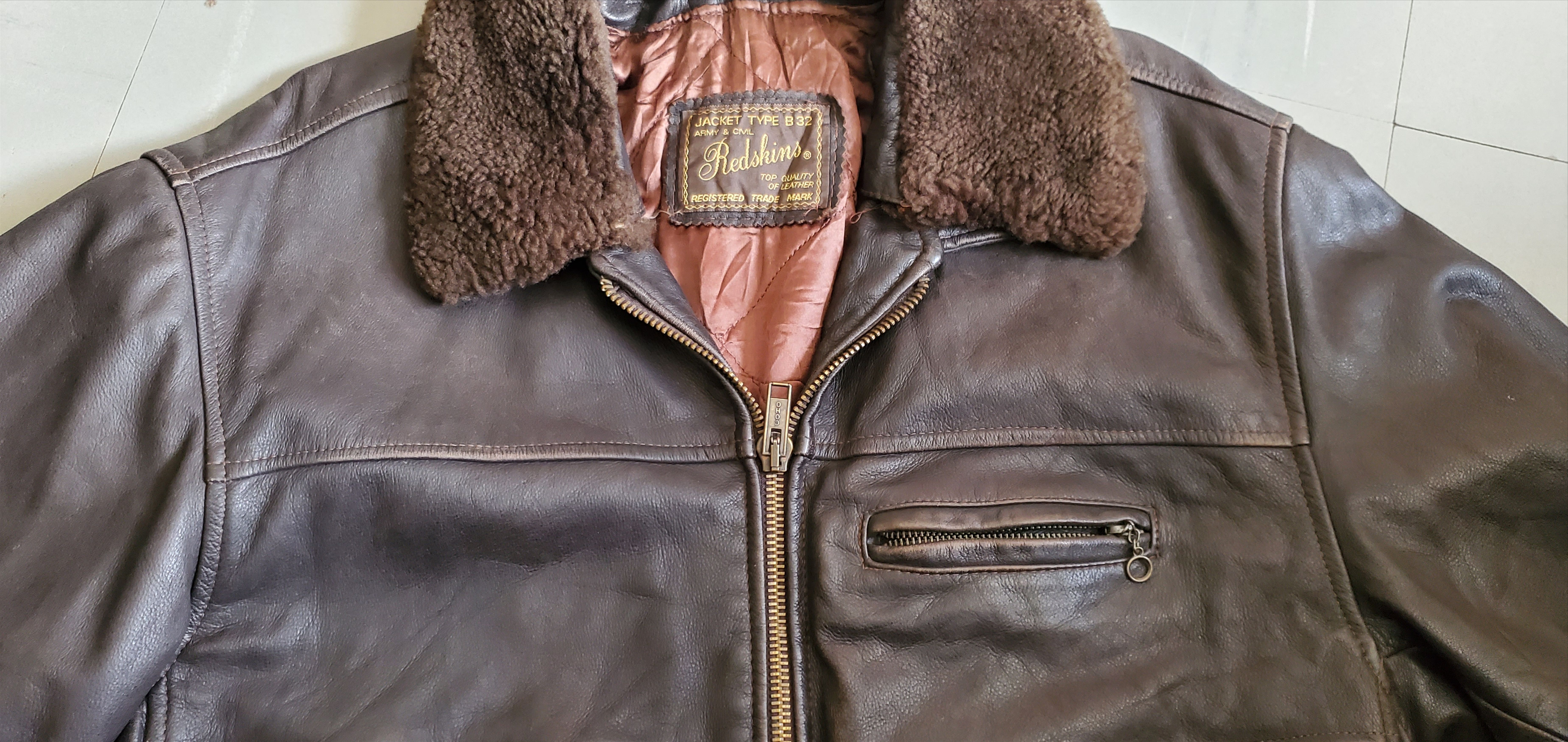 NFL Vintage REDSKINS Leather Cockpit Jacket Size US M / EU 48-50 / 2 - 3 Thumbnail