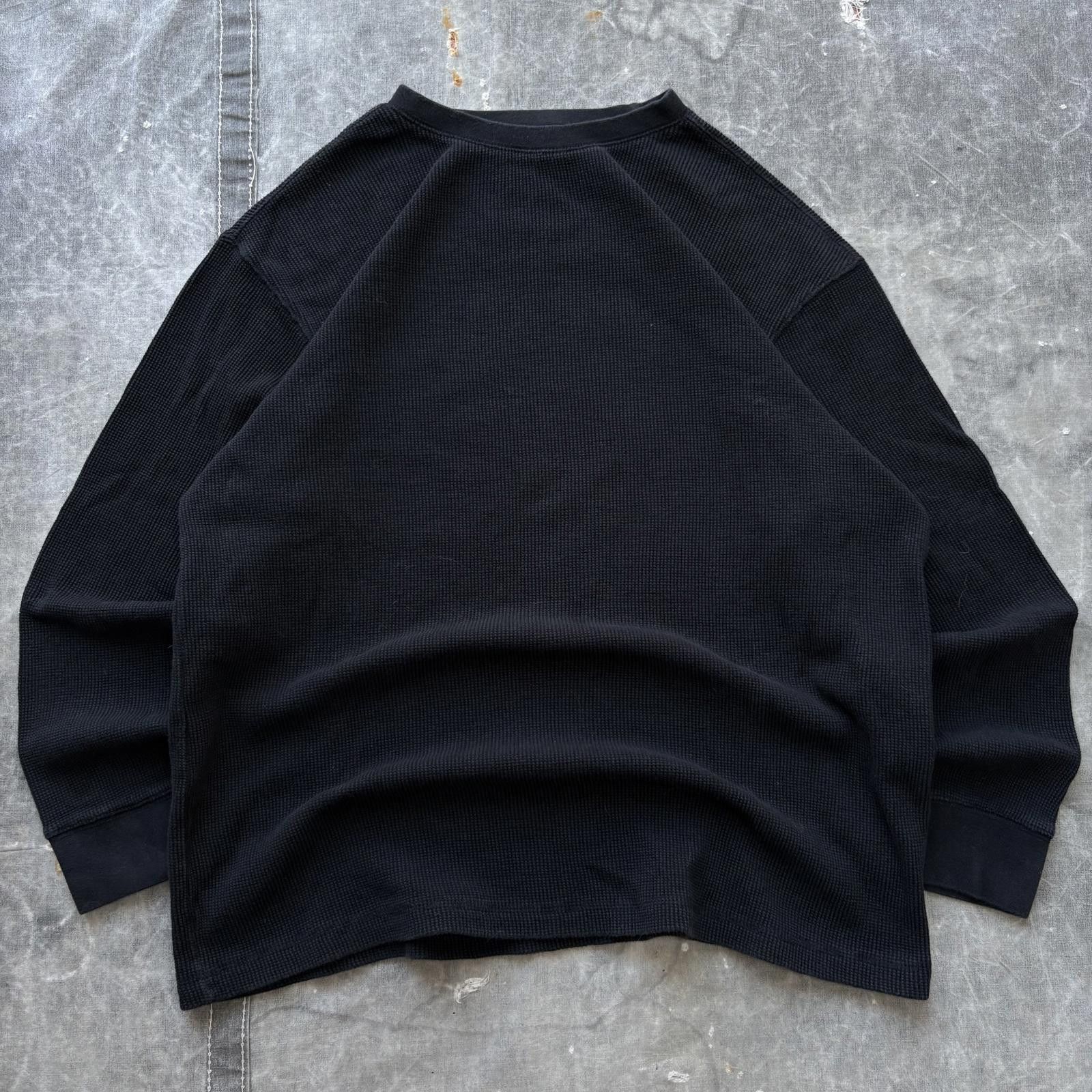 Roundtree & Yorke Vintage Y2K Roundtree & Yorke Black Grunge Thermal Shirt Size US XL / EU 56 / 4 - 1 Thumbnail