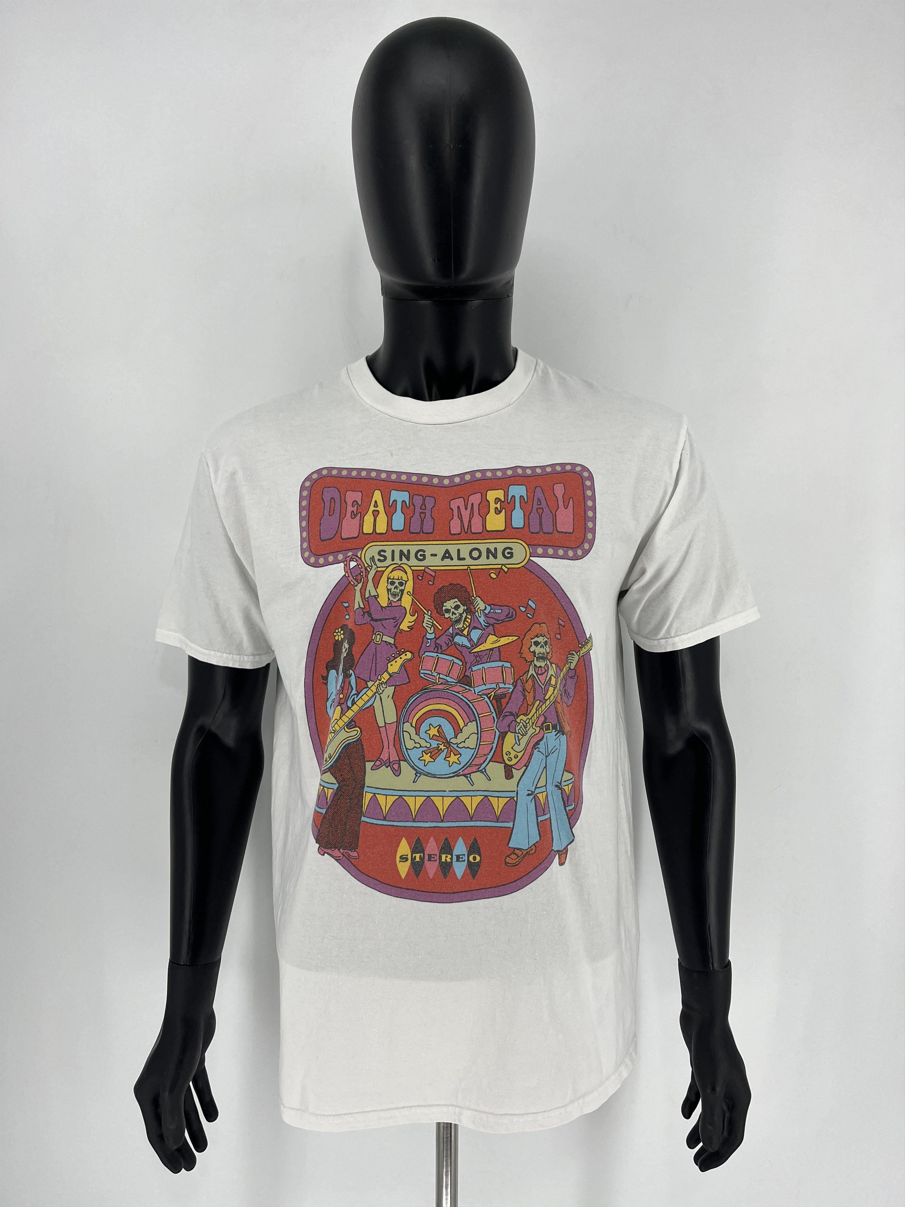 Band Tees Vintage Death Metal Sing-Along Men's T-Shirt Skull Style Size US L / EU 52-54 / 3 - 2 Thumbnail