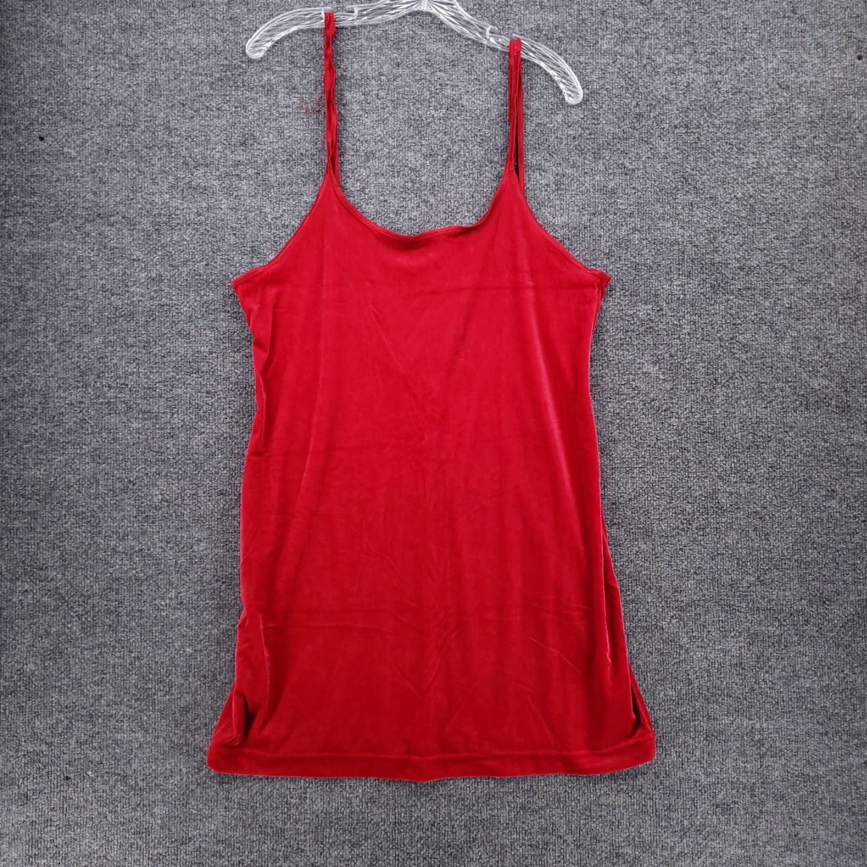 Vintage Cinema Etoile Slip Dress Womens L Red Velvet Chemise Nightgown Lingerie Slip Dress Size L / US 10 / IT 46 - 2 Thumbnail