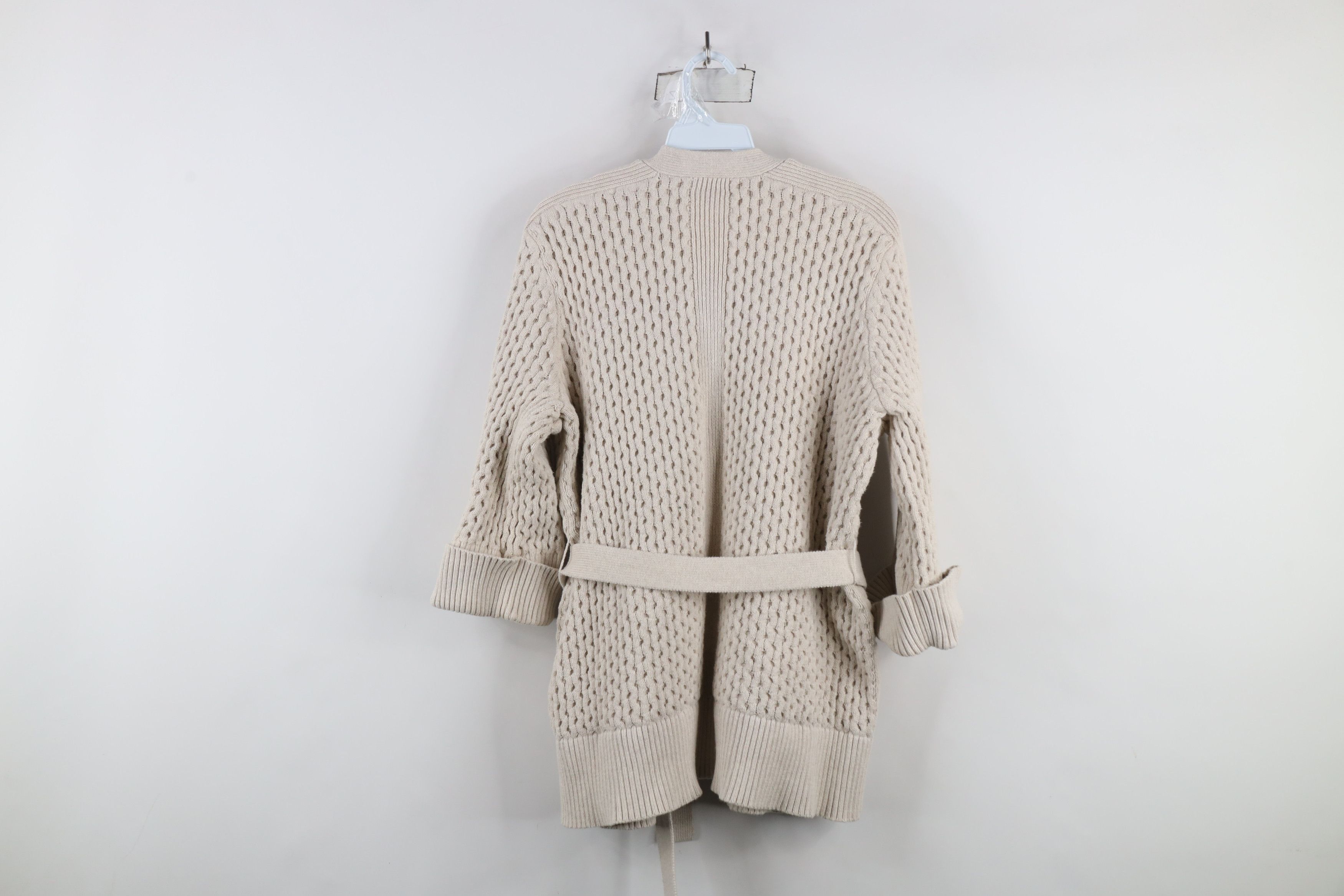 Lands' End × Vintage Vintage Lands End Heavyweight Knit Cardigan Sweater Beige Size L / US 10 / IT 46 - 10 Thumbnail