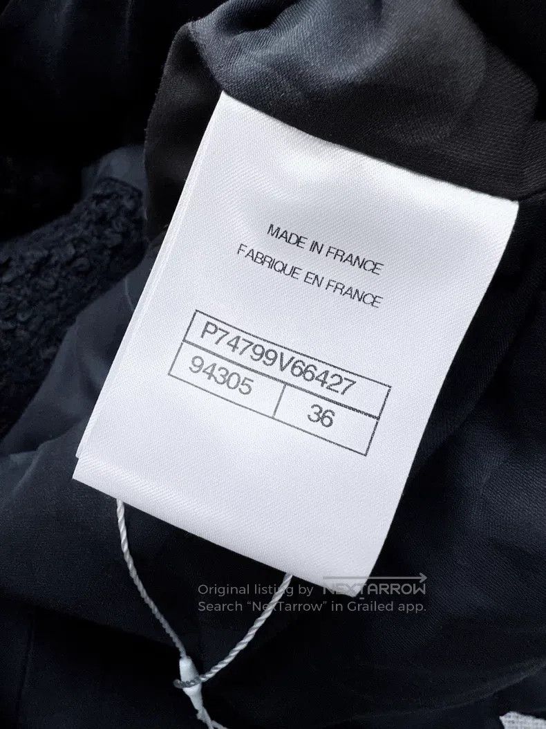 Chanel Chanel 23S black double-breasted glazed crystal buckle twe Size XS / US 0-2 / IT 36-38 - 6 Thumbnail
