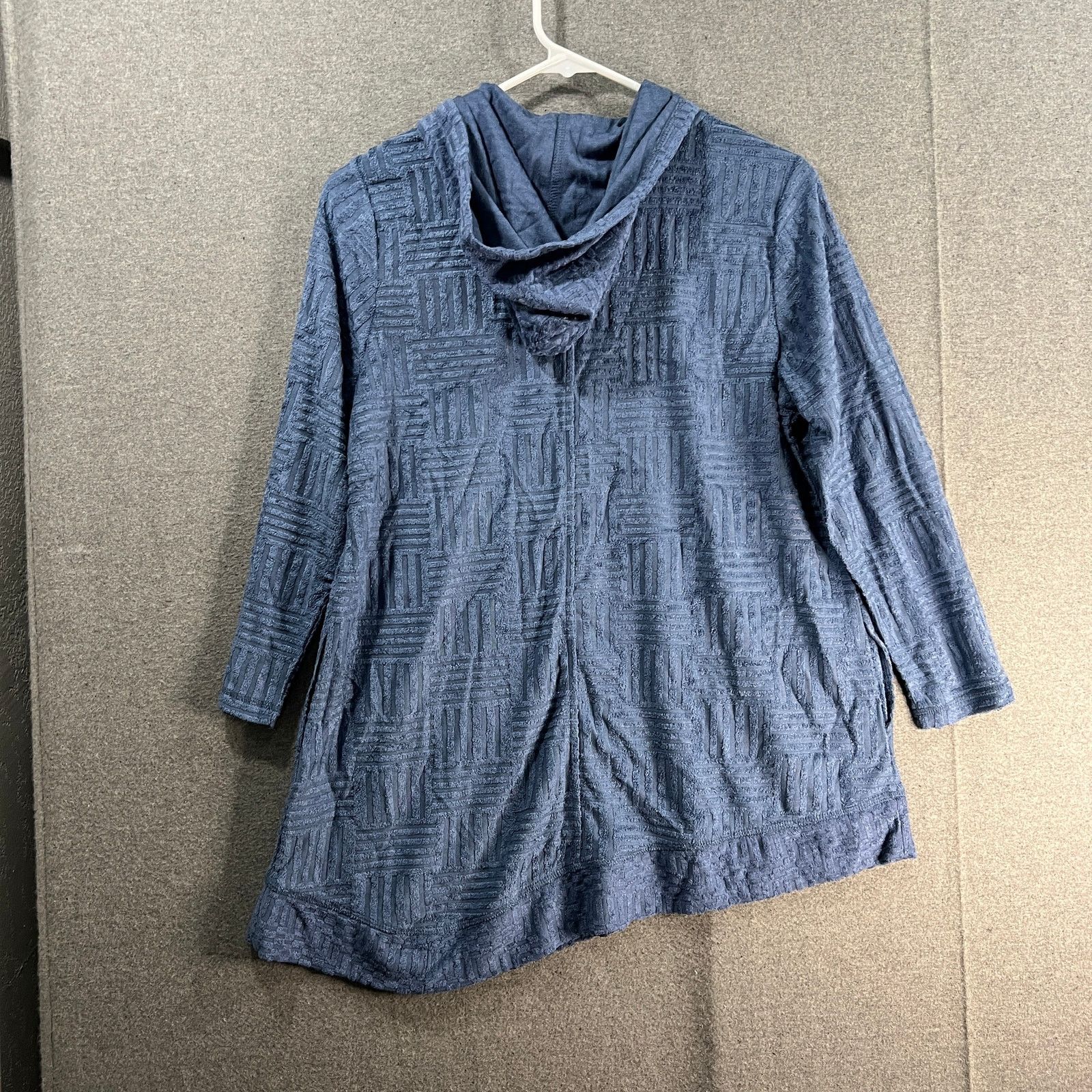 Other LOGO Lounge by Lori Goldstein Textured Terry Cloth Hoodie Size XS / US 0-2 / IT 36-38 - 2 Thumbnail