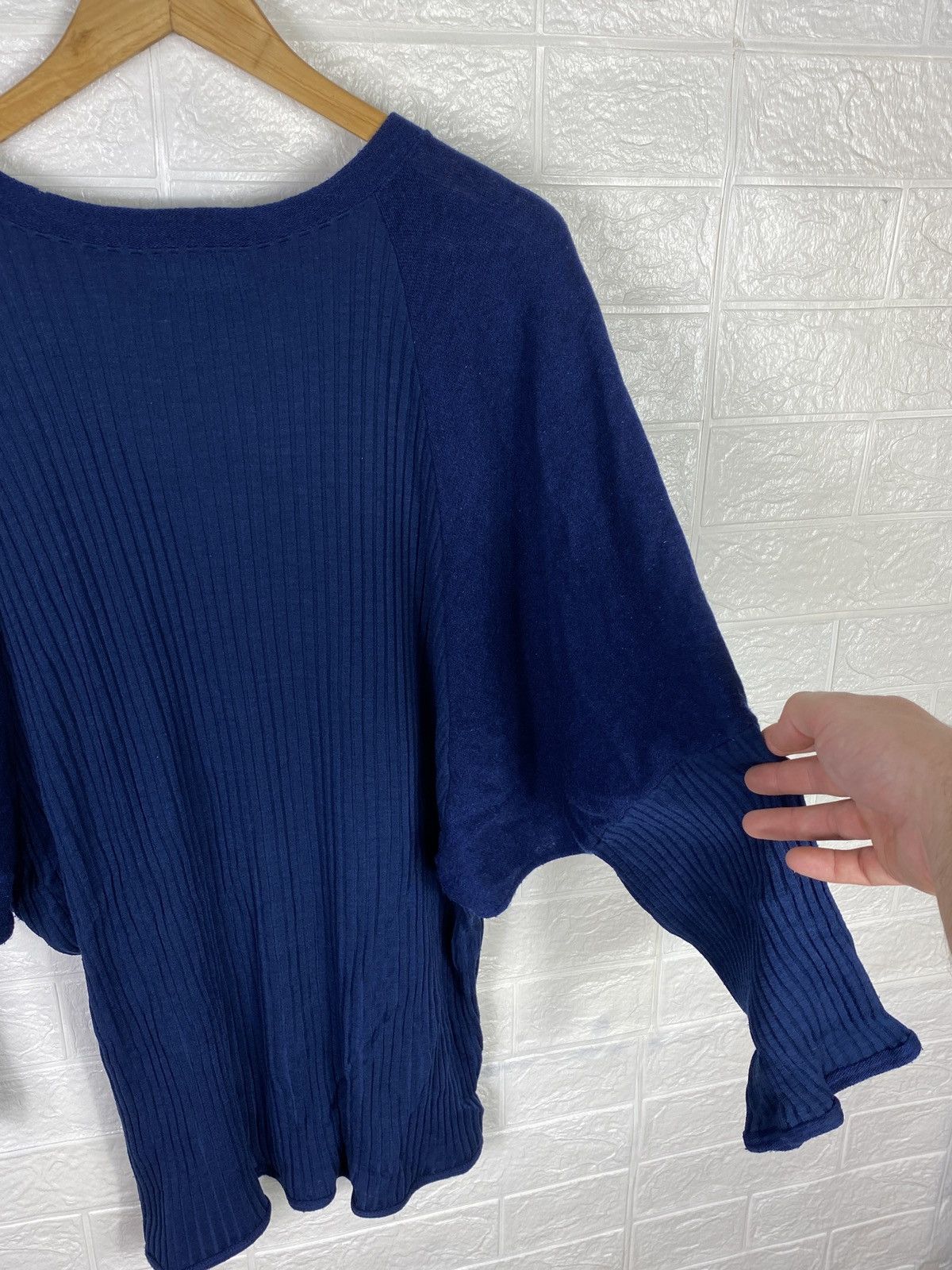Japanese Brand × Vintage × Yohji Yamamoto Yohji Yamamoto Wool Sweater Blue Size M Size M / US 6-8 / IT 42-44 - 15 Thumbnail