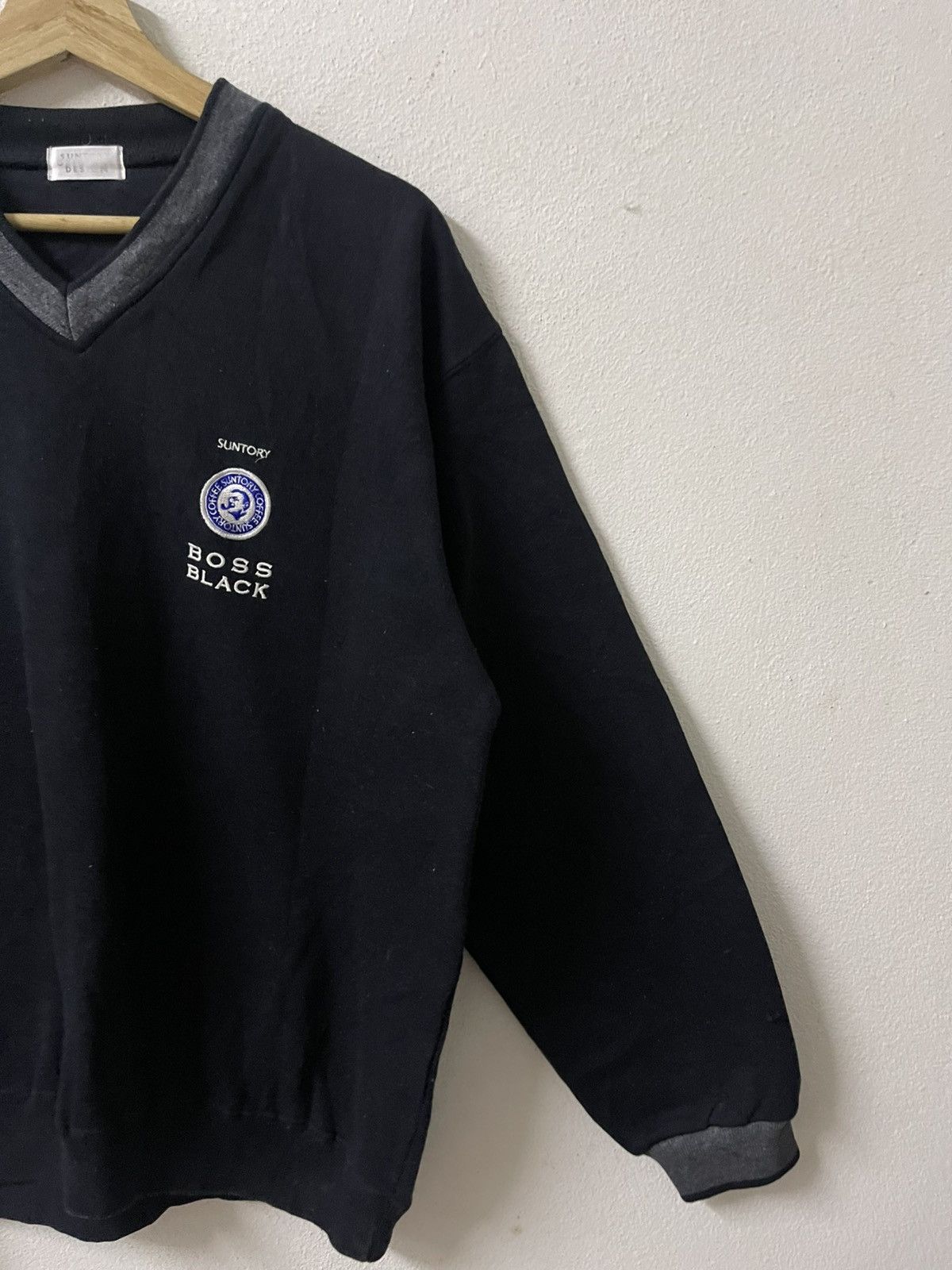 Japanese Brand Vintage SUNTORY BOSS COFFEE V-neck sweatshirt Size US M / EU 48-50 / 2 - 4 Thumbnail