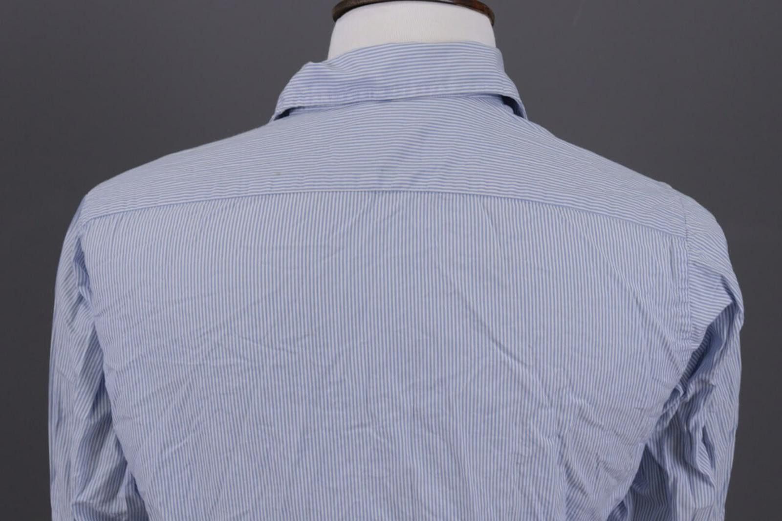 Drake's Drakes Easyday Blue Pinstripe Shirt Size 40 / 15 3/4 Size US M / EU 48-50 / 2 - 9 Thumbnail