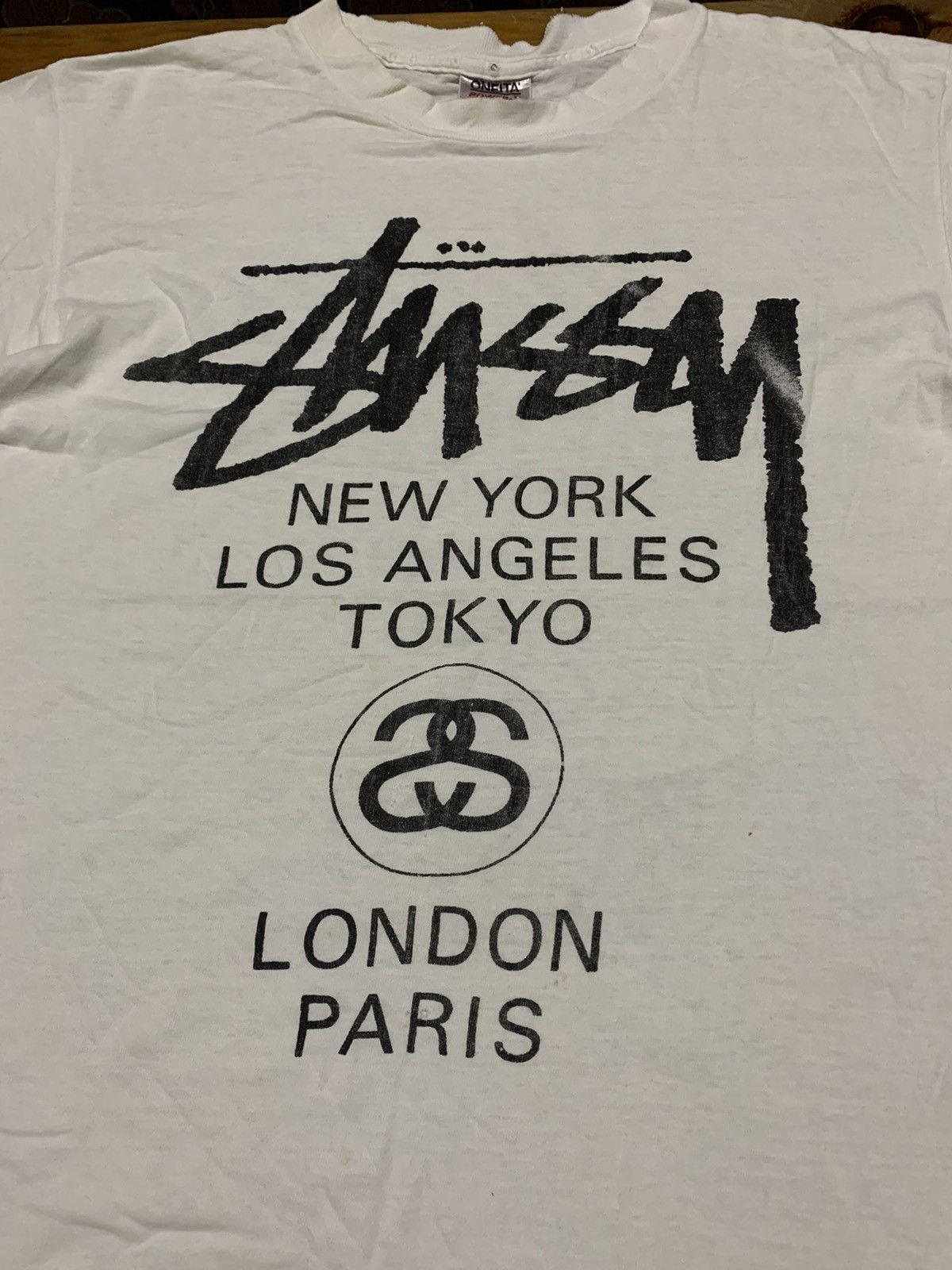 Stussy Vintage 90s Stussy World City Tour Printed Tee Size US M / EU 48-50 / 2 - 3 Thumbnail