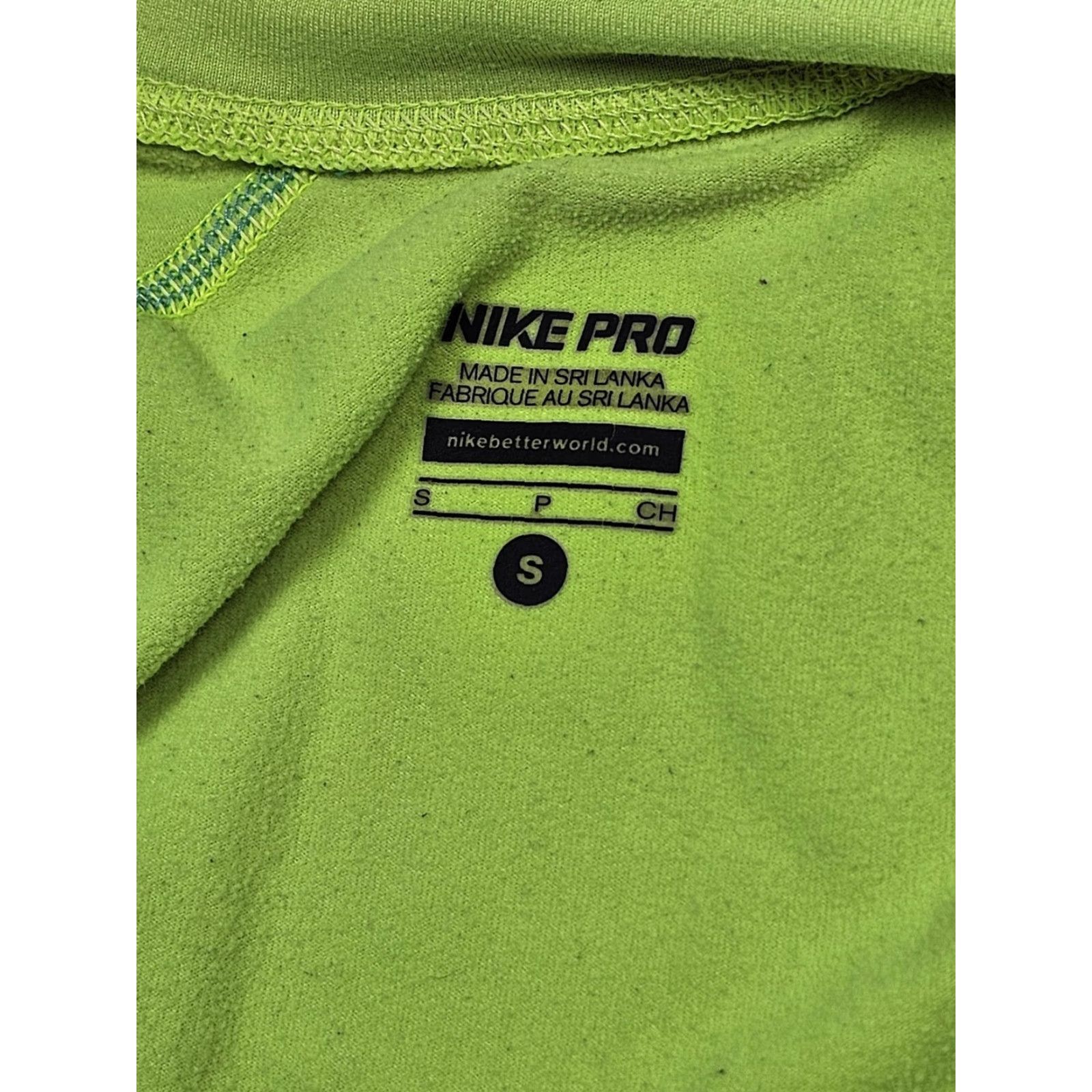 Nike Nike Pro Shirt Womens Small Neon Green 1/4 Zip Compression Base Layer Running Size S / US 4 / IT 40 - 3 Thumbnail