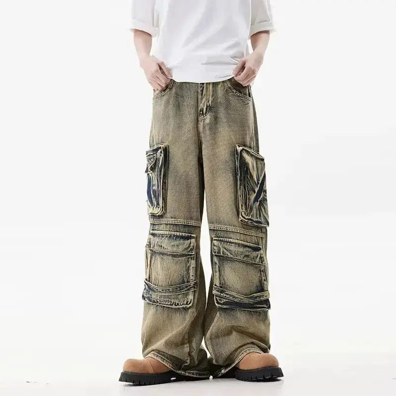 Japanese Brand Loose casual multi pocket jeans Size US 32 / EU 48 - 6 Thumbnail