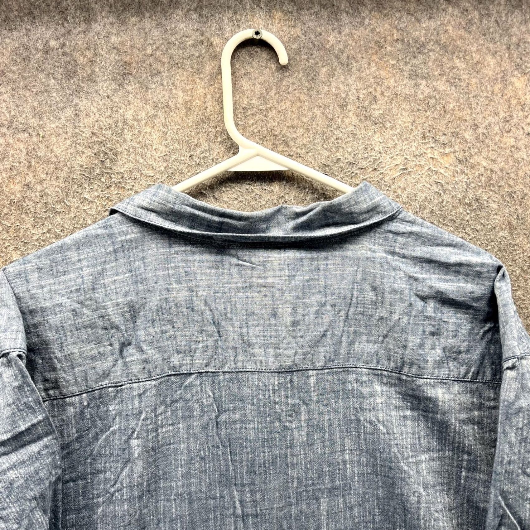 Vintage Columbia Shirt Mens XL Blue Chambray Short Sleeve Button Front Casual Woven Size US XL / EU 56 / 4 - 3 Thumbnail