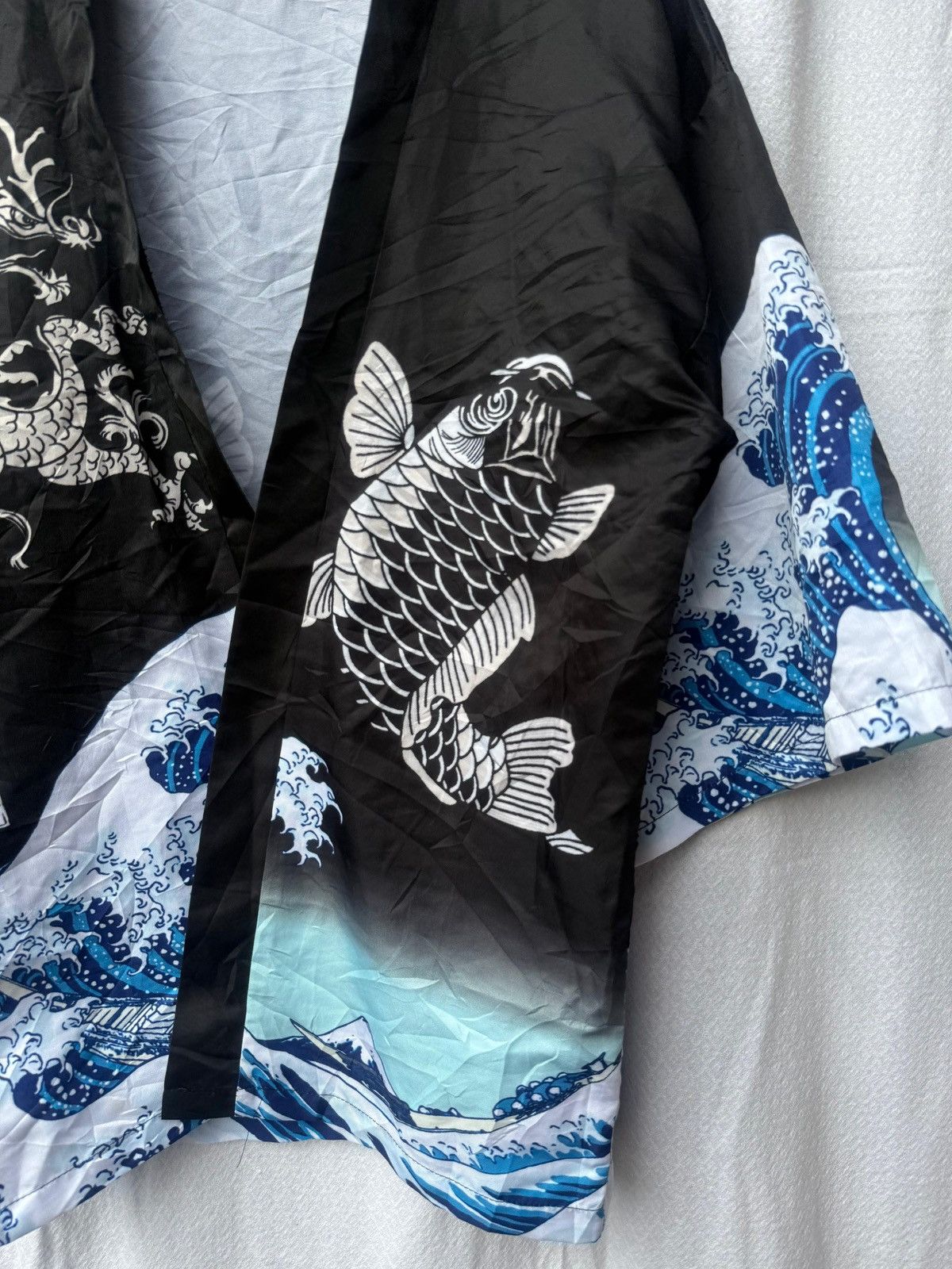Yohji Yamamoto Kimono japan sukajan traditional dragon & fish shirt Size US L / EU 52-54 / 3 - 4 Thumbnail