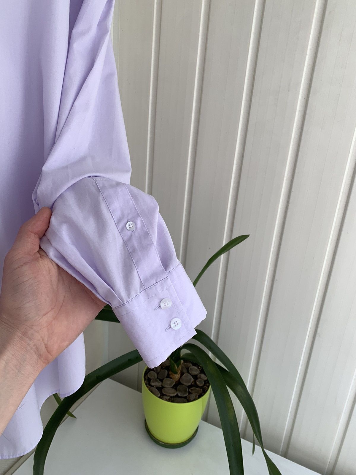 Yves Saint Laurent Yves Saint Laurent Vintage Button Shirt Light Purple Size L Size US L / EU 52-54 / 3 - 5 Thumbnail